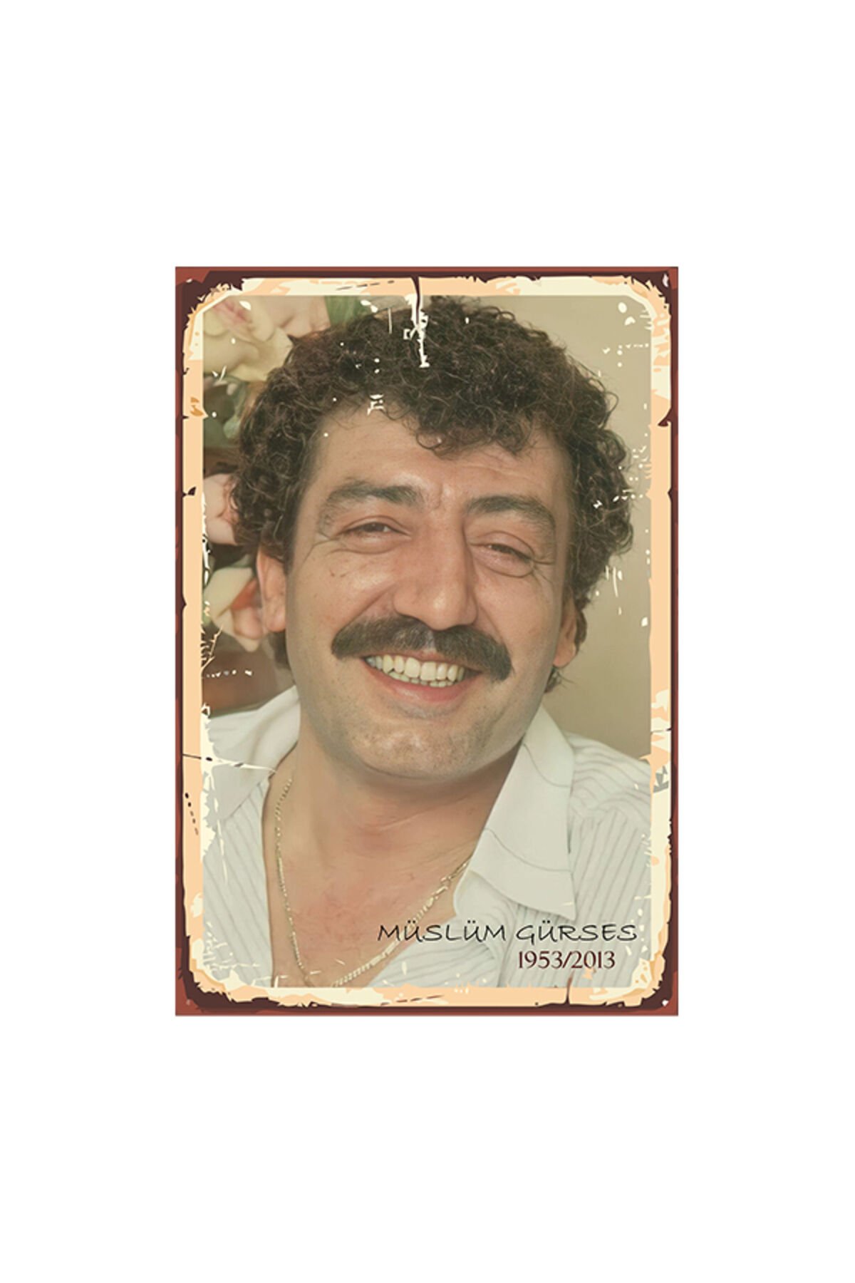 Müslüm Gürses Tasarımlı 20x30 Cm Retro Ahşap Tablo