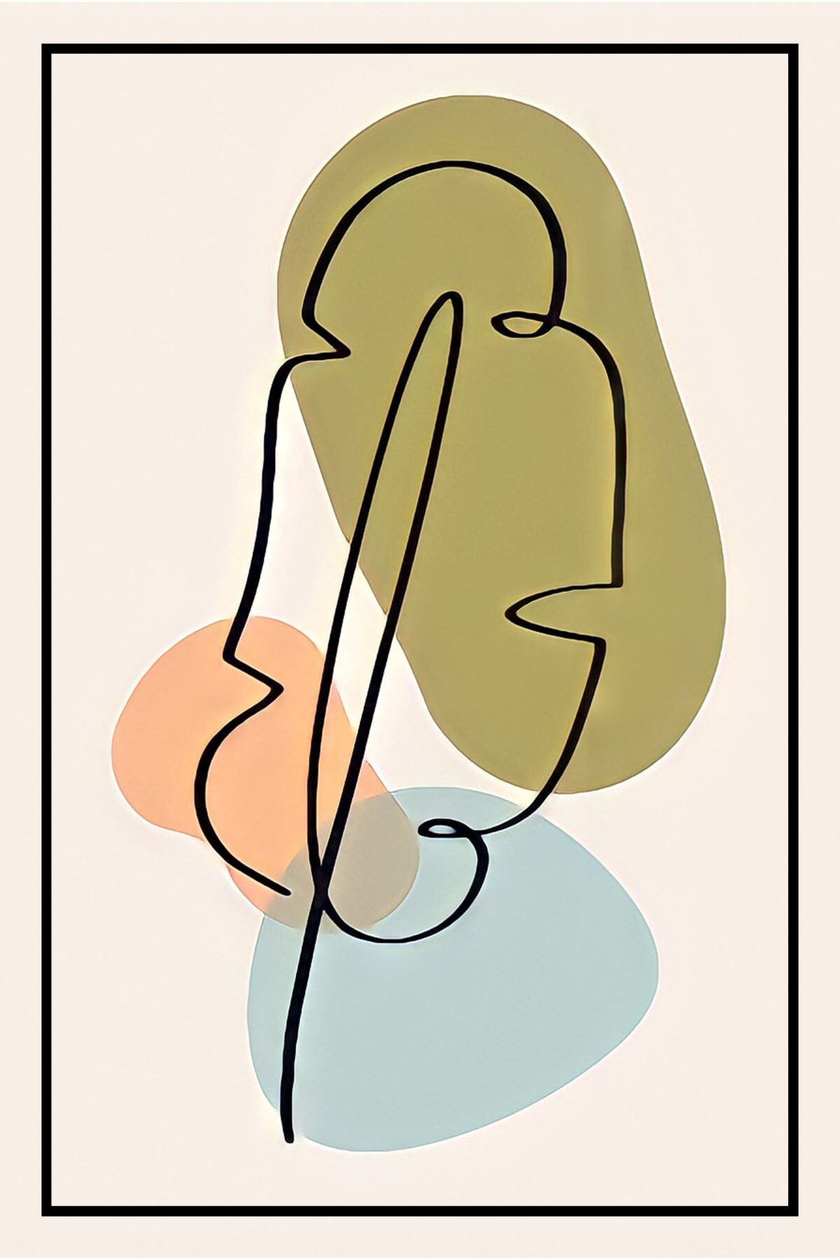 Hbb Sanat Koleksiyonu Soyut Tasarım Ahşap Tablo/poster