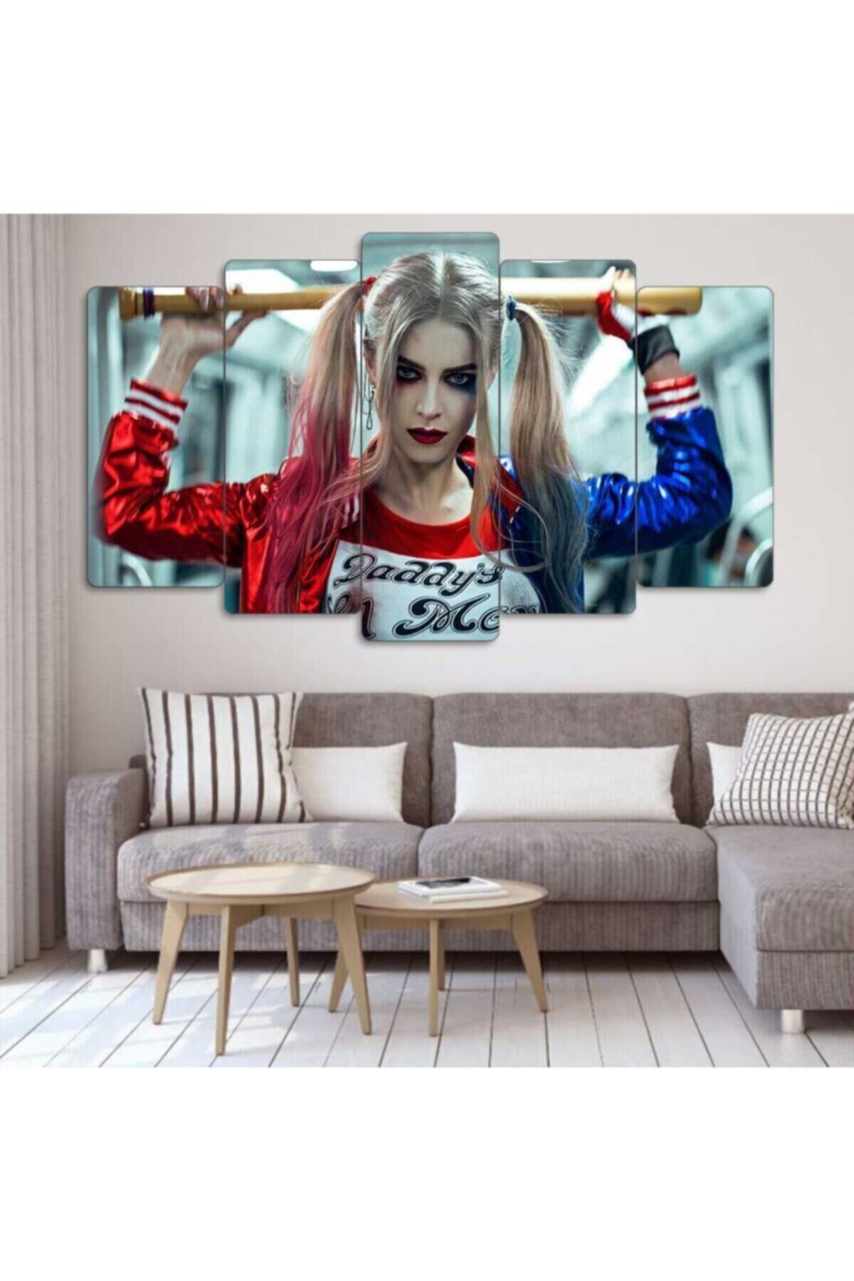 Harley Quinn - 5 Parçalı Tablo