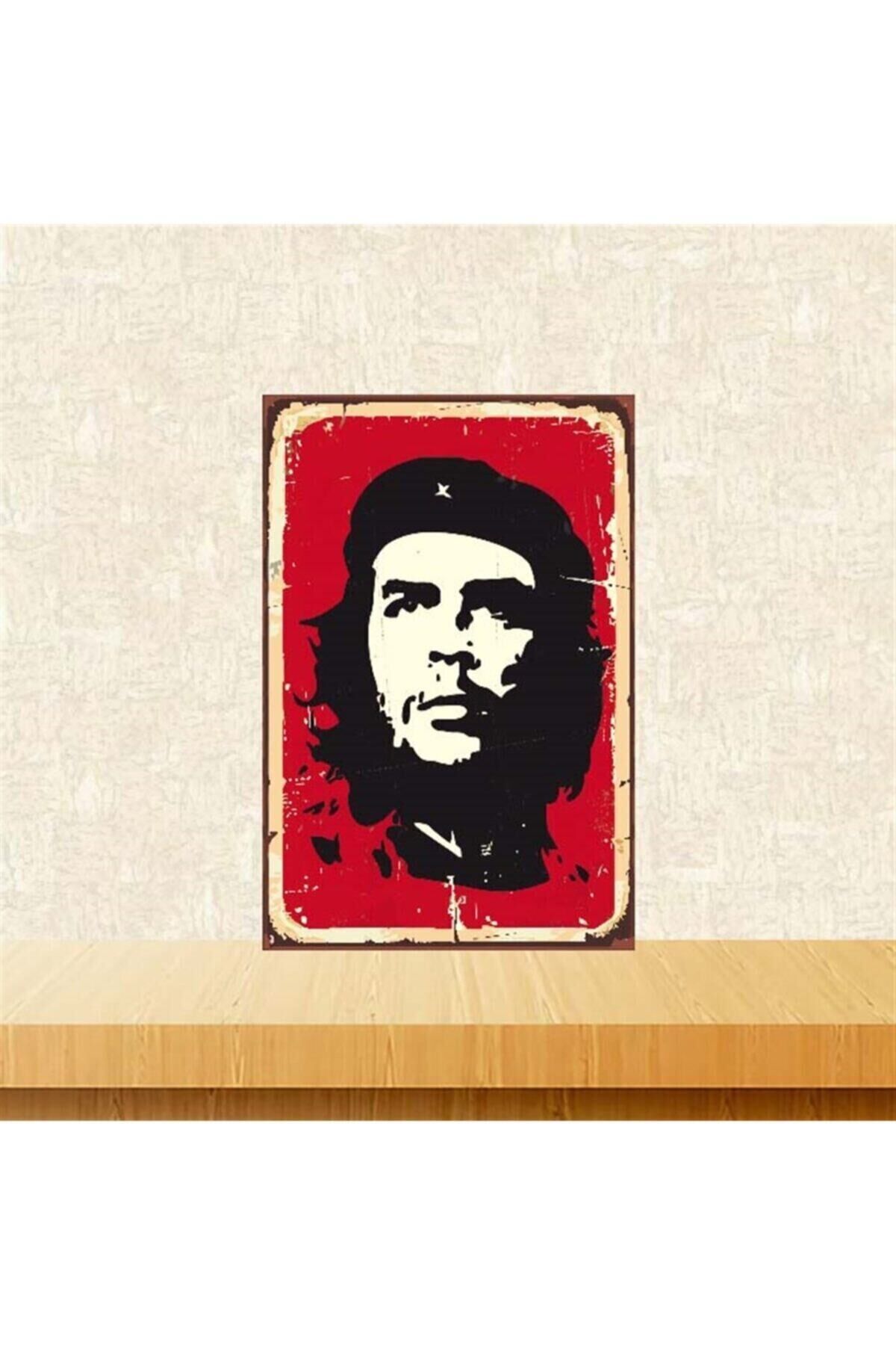 Ernesto Che Guevara 20-30 Cm Retro Ahşap Poster