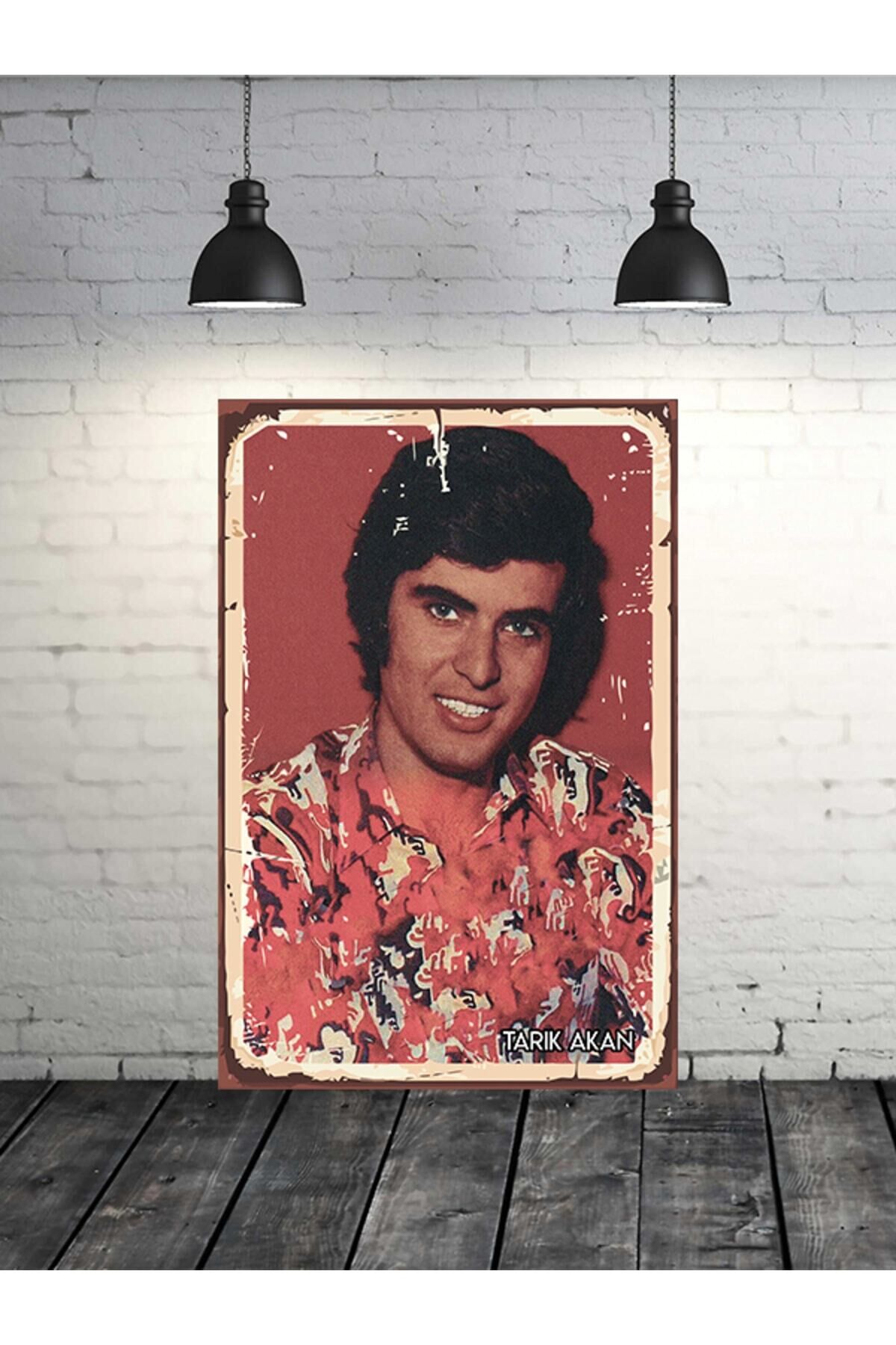 Tarık Akan Tasarımlı 20x30 Cm Retro Ahşap Tablo