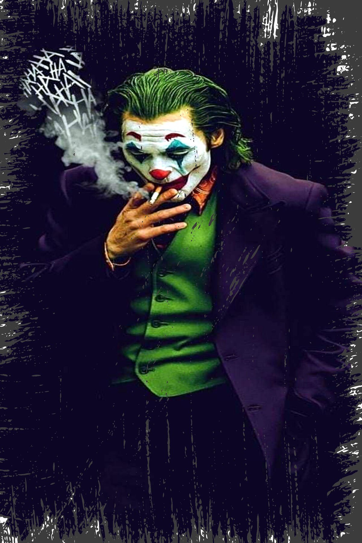 Joker Tasarımlı Ahşap Poster