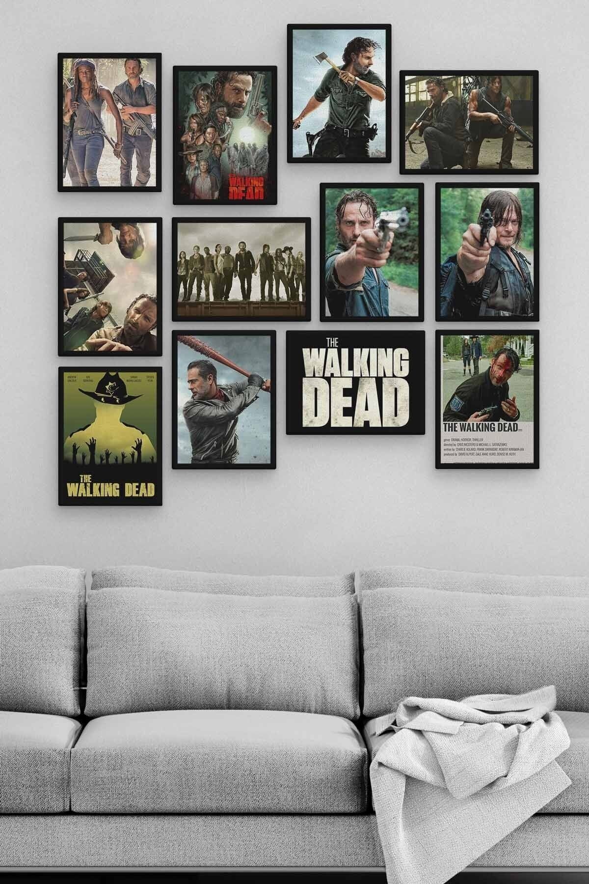 The Walking Dead 12 Parça Ahşap Mdf Tablo Zlltb436