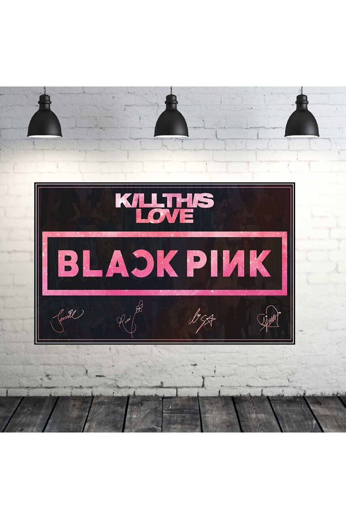 Blackpink Yazılı 20x30 Cm Retro Ahşap Tablo