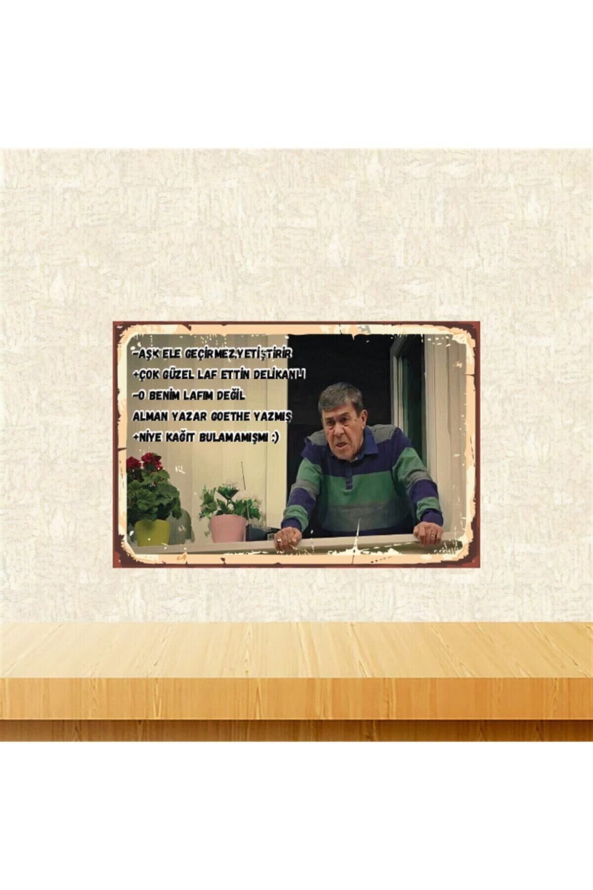 Ulan Istanbul Alman Yazar Goethe Yazmış 20-30 Cm Retro Ahşap Tablo Tkfx4538