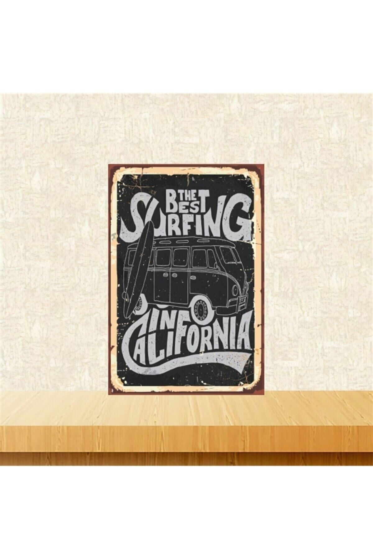 The Best Surfing 20-30 Cm Retro Ahşap Tablo Tkfx5259