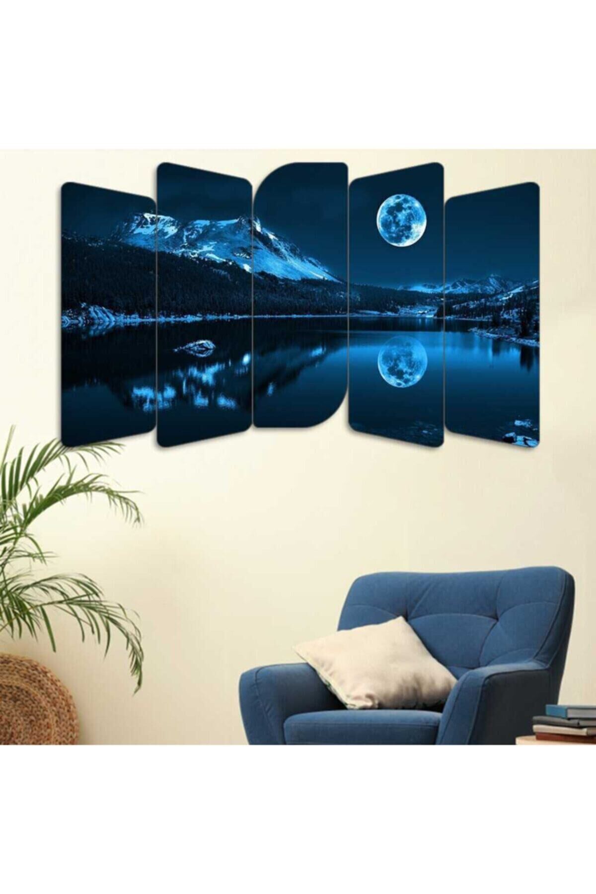 Dolunay - 5 Parçalı Tablo