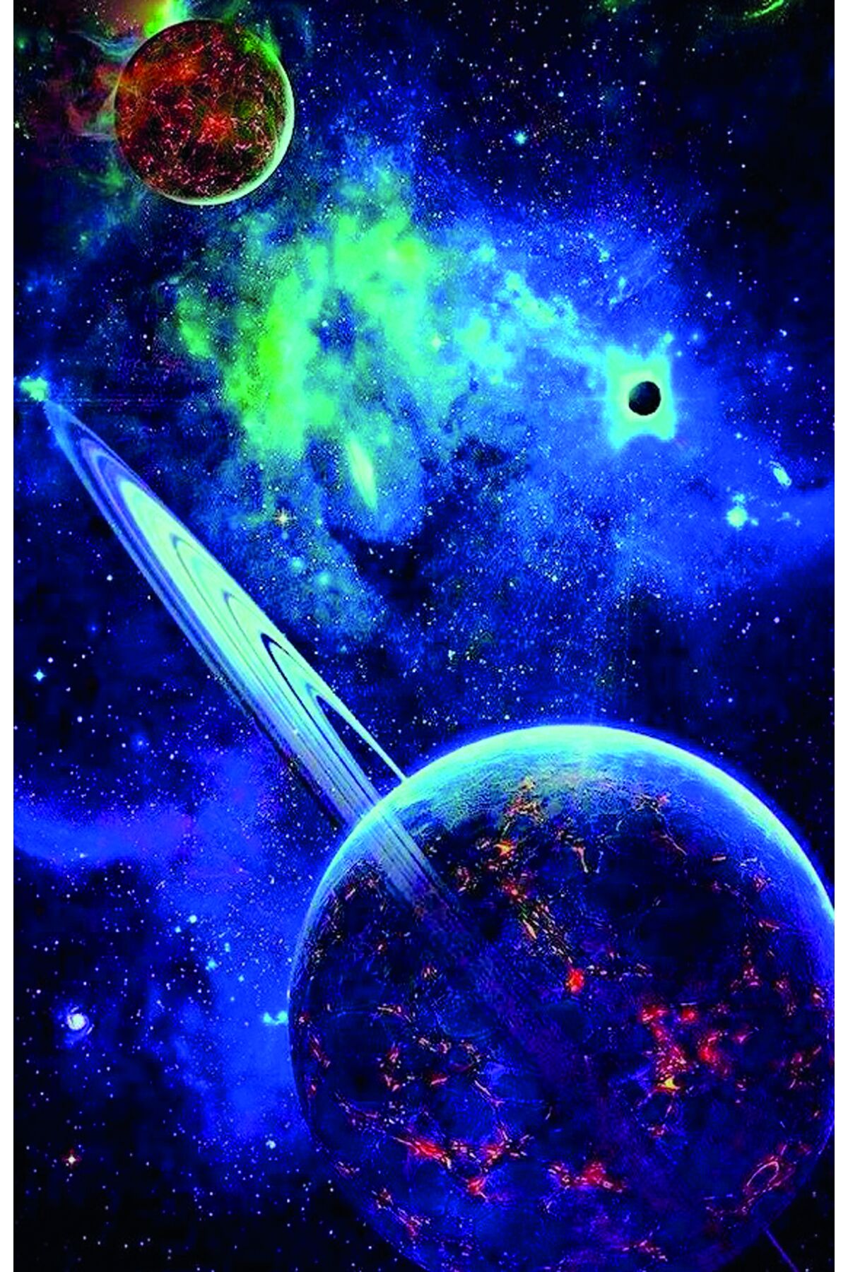 Gezegenler Tasarımlı Ahşap Poster