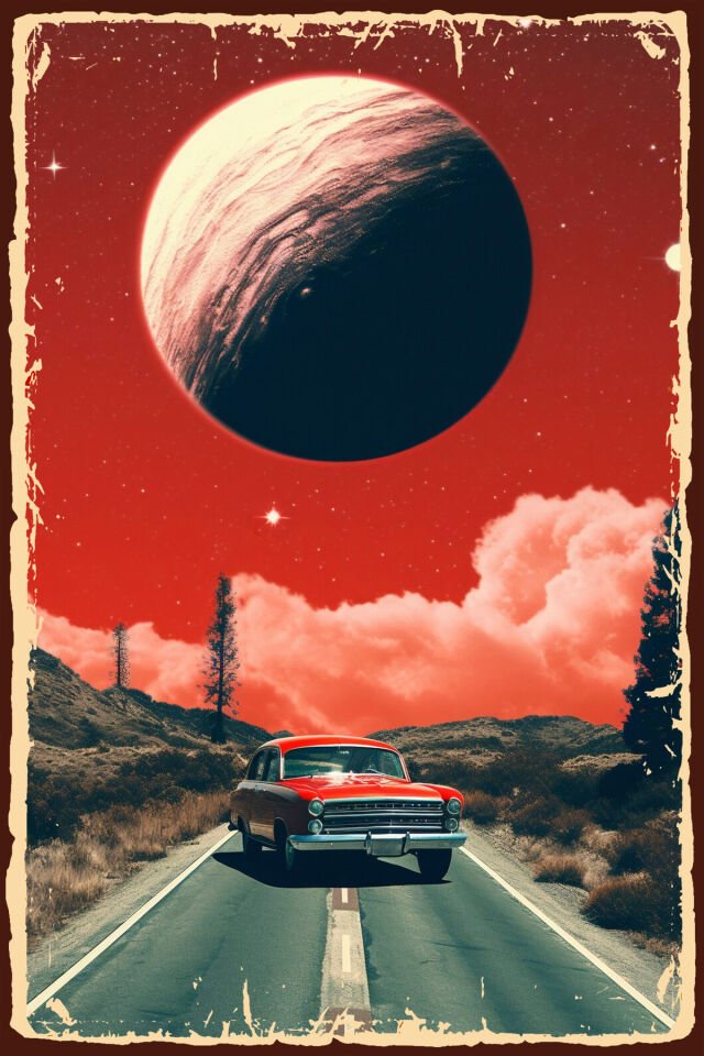 Retro Araç RA1000 Poster Duvar Dekoru