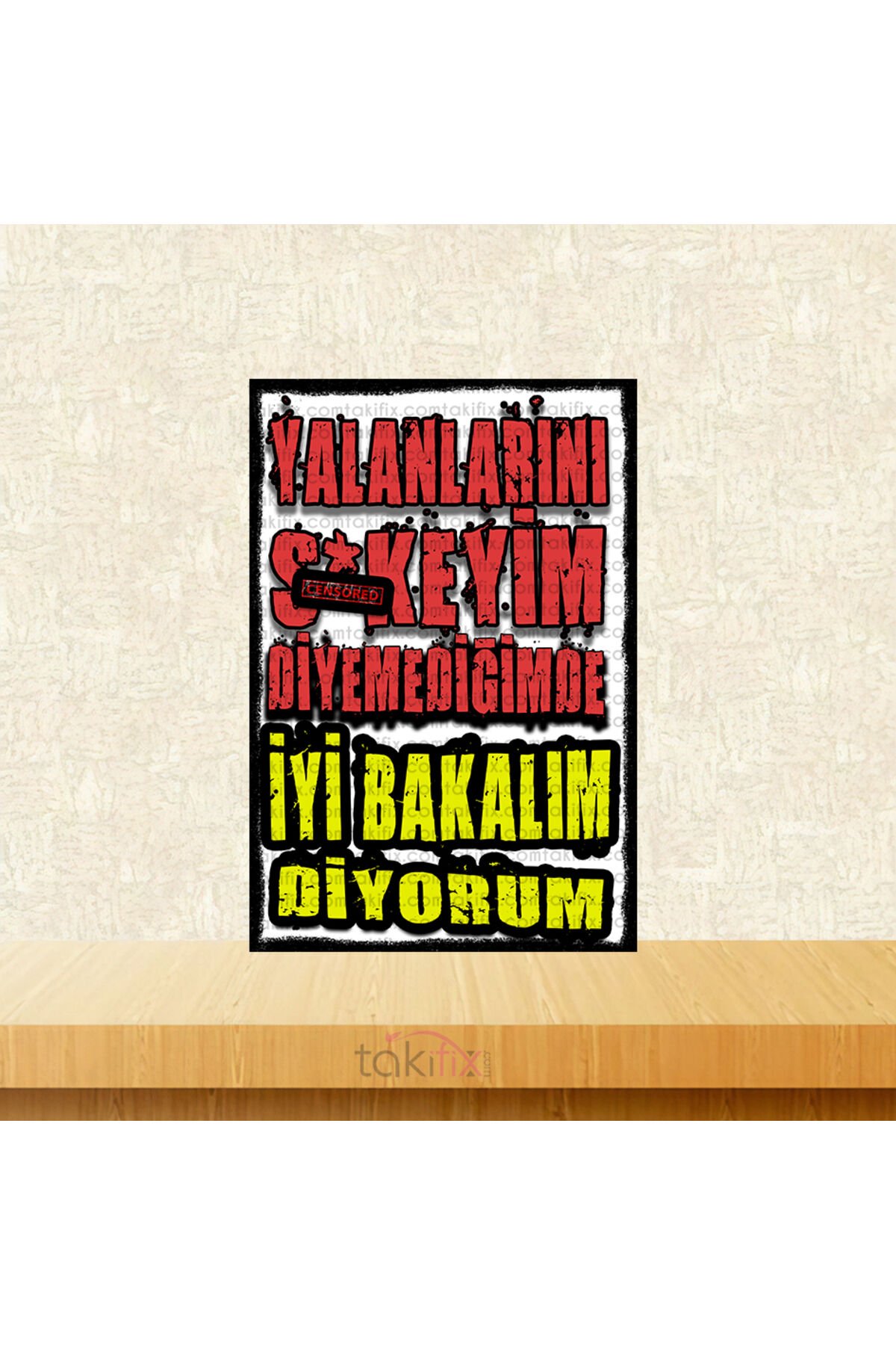 İyi Bakalım Diyorum 20x30 Cm Retro Ahşap Tablo