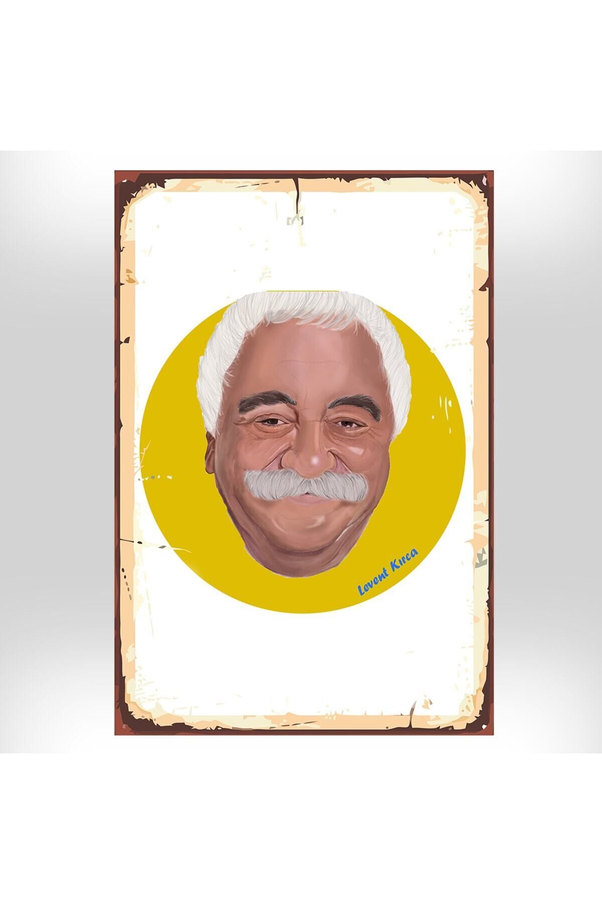 Levent Kırca Tasarımlı 20x30 Cm Retro Ahşap Tablo