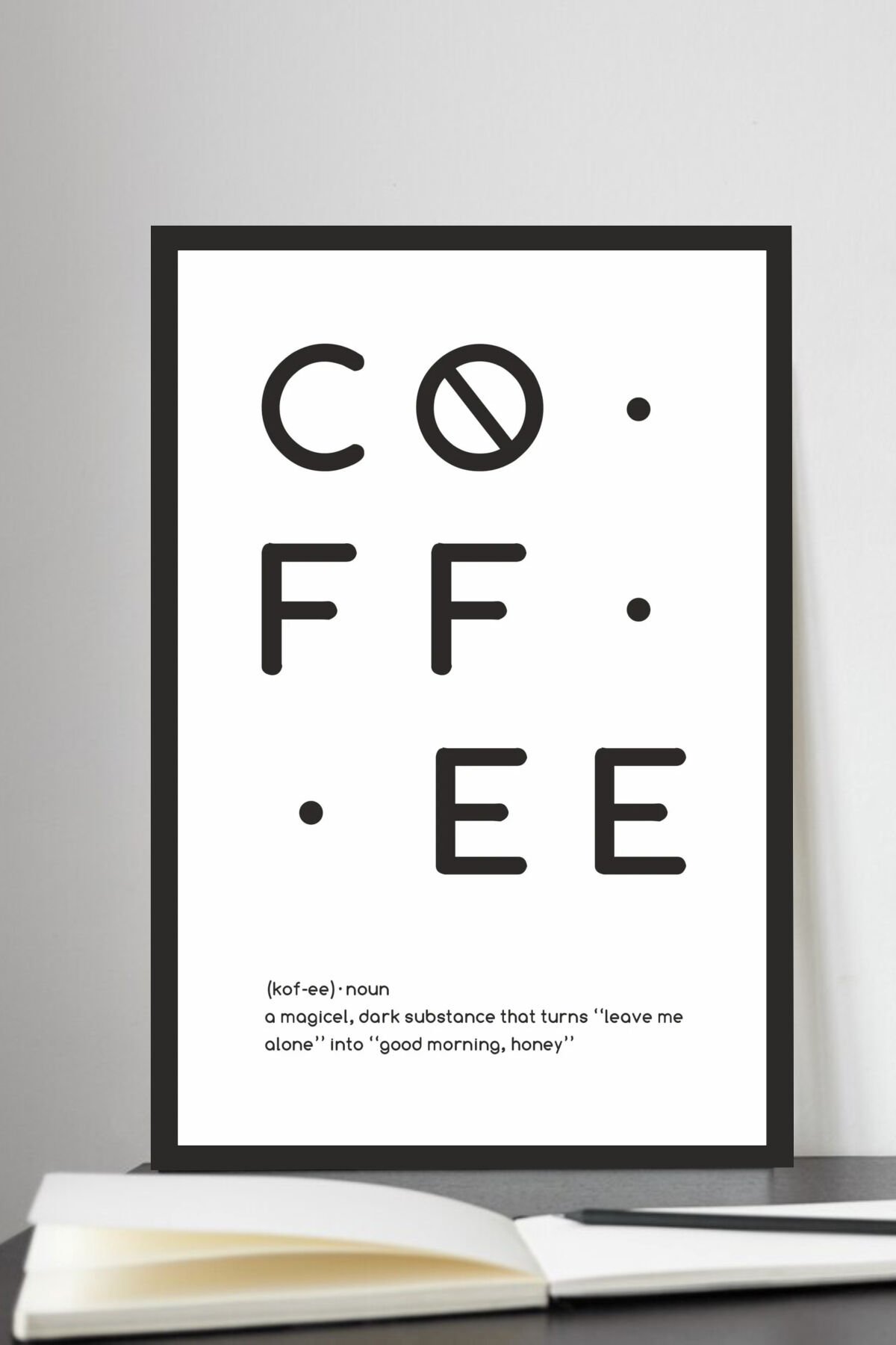 Home Yazılı Ahşap Mdf Çerçeve Görünümlü Mdf Tablo