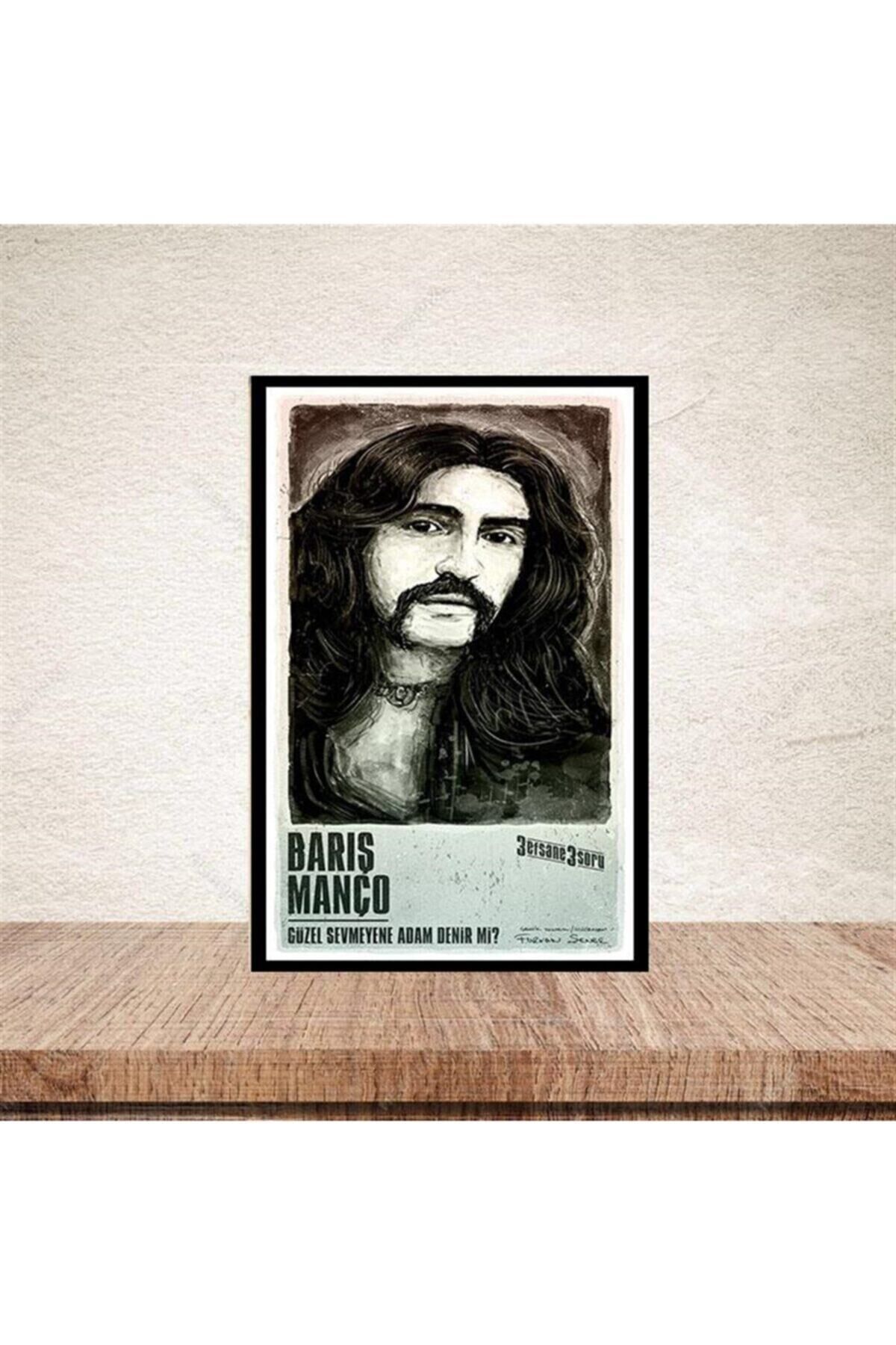 Barış Manço Tasarımlı 20-30 Cm Retro Ahşap Poster