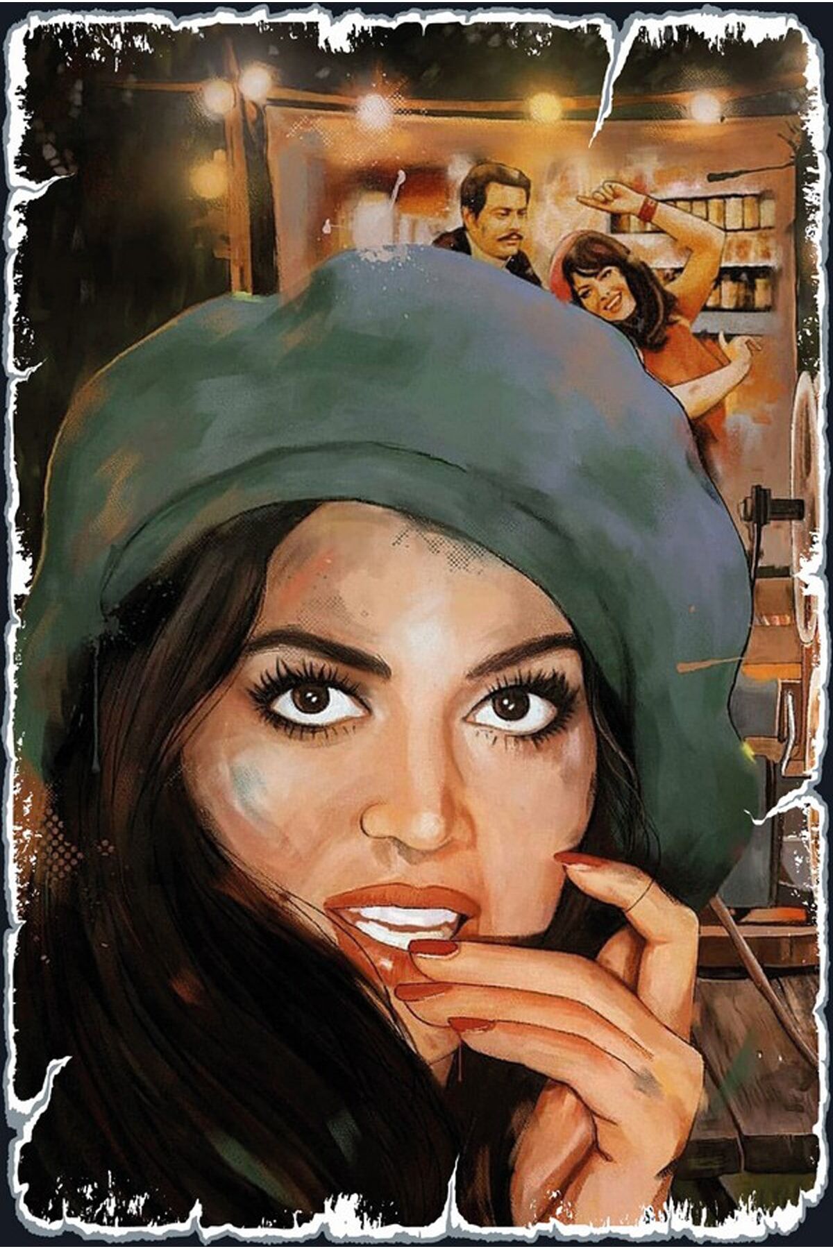 Türkan Şoray Temalı Retro Ahşap Duvar Poster 20x30