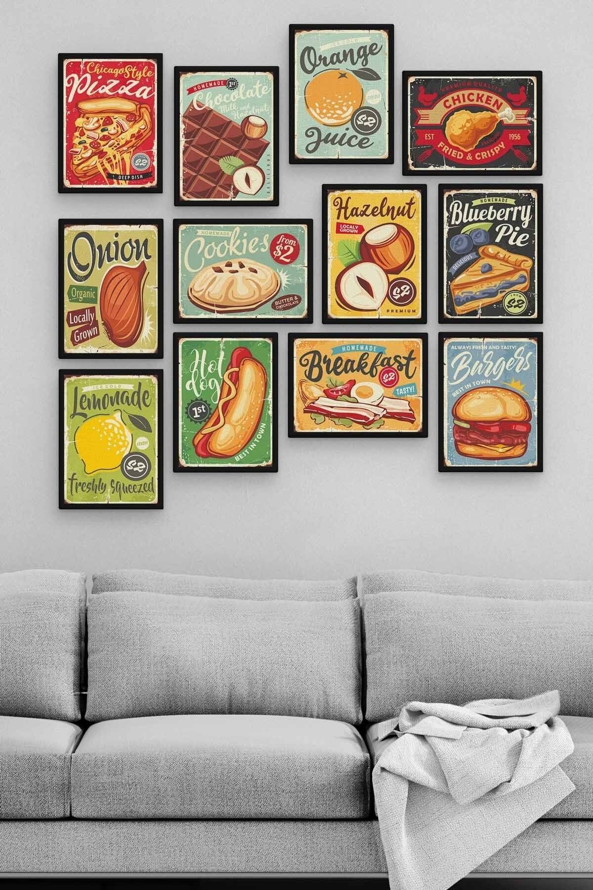 Mutfak 12 Parça Ahşap Mdf Tablo Tgtb906