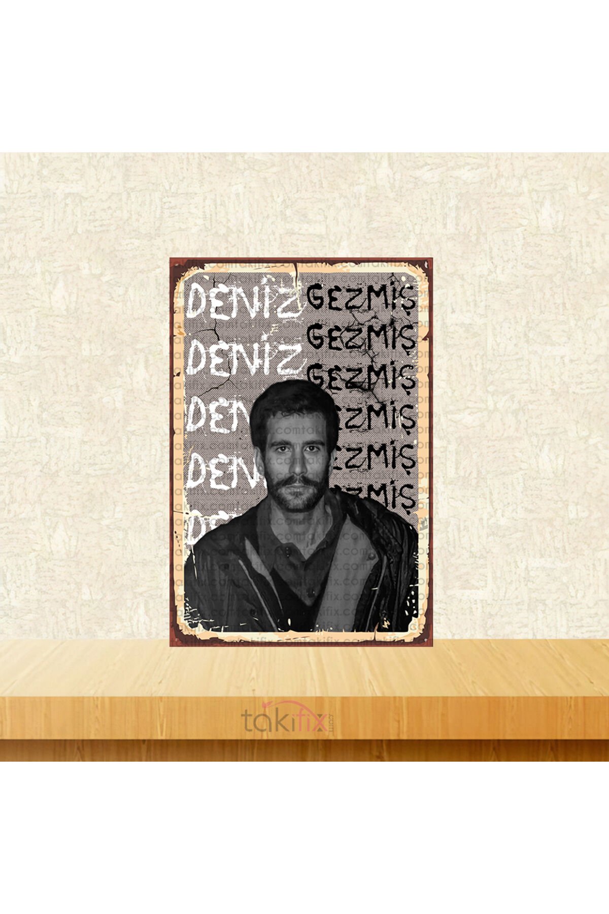 Deniz Gezmiş 20x30 Cm Retro Ahşap Poster