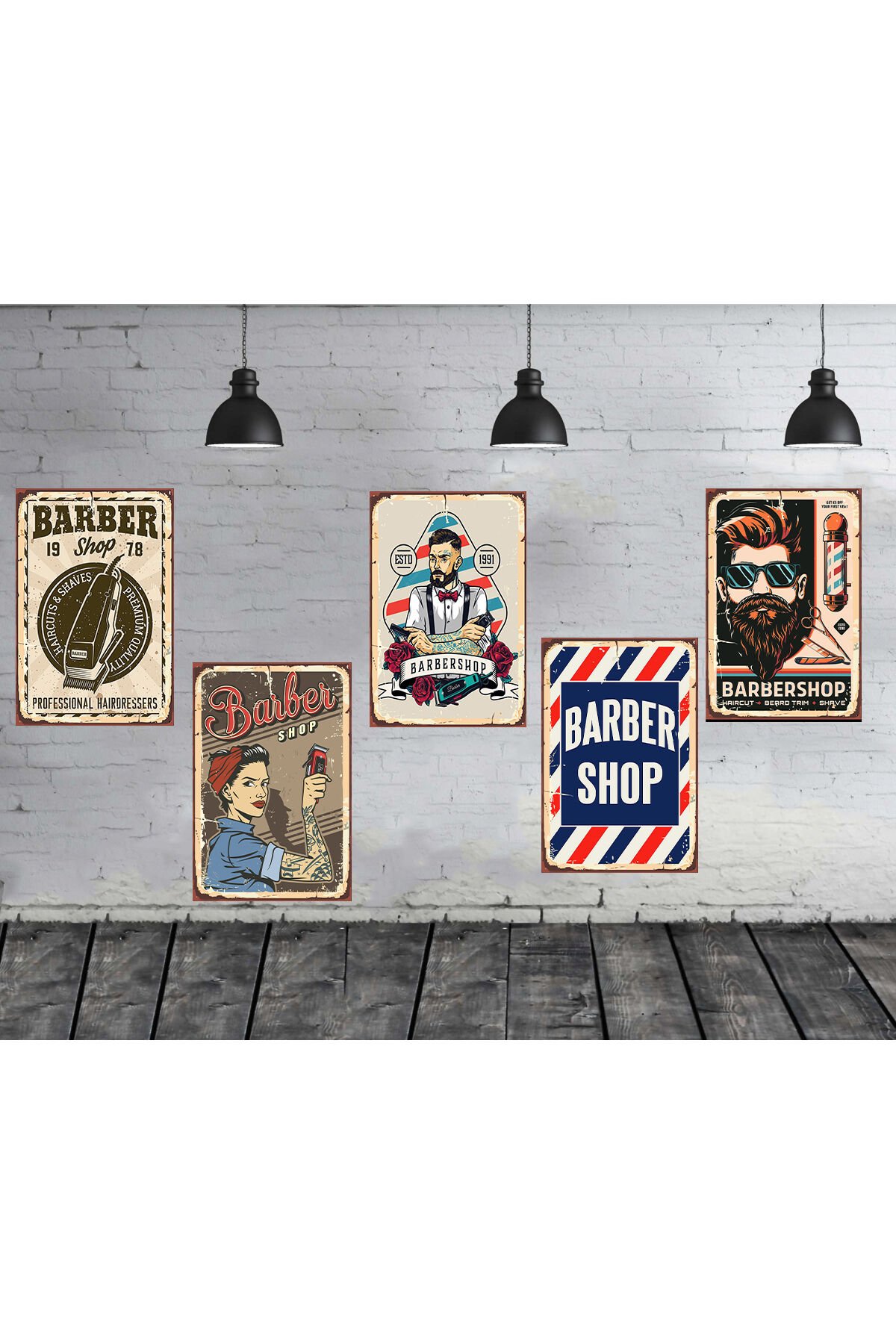 Berber Temalı 5 ADET 20X30 CM Boyutunda MDF Tablo Seti