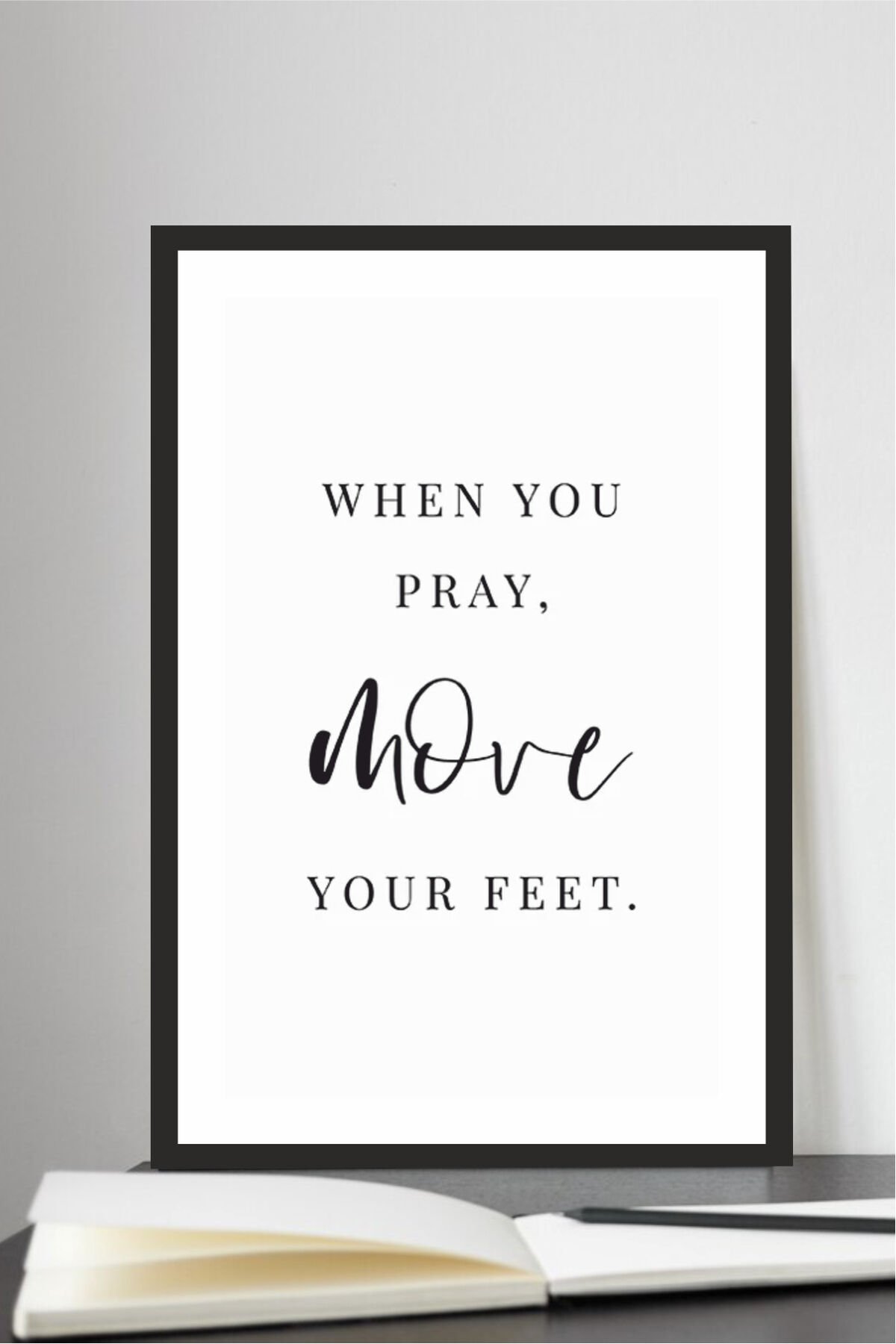 Home Yazılı Ahşap Mdf Çerçeve Görünümlü Mdf Tablo