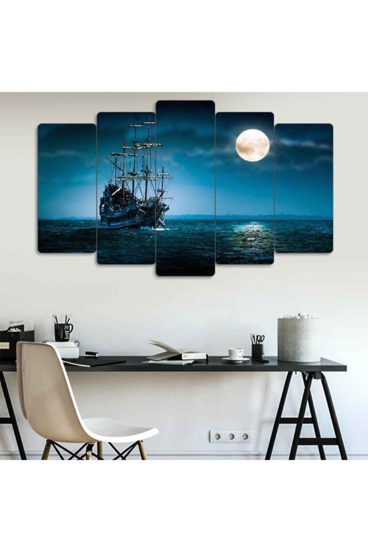 Dolunay 5 Parçalı Tablo