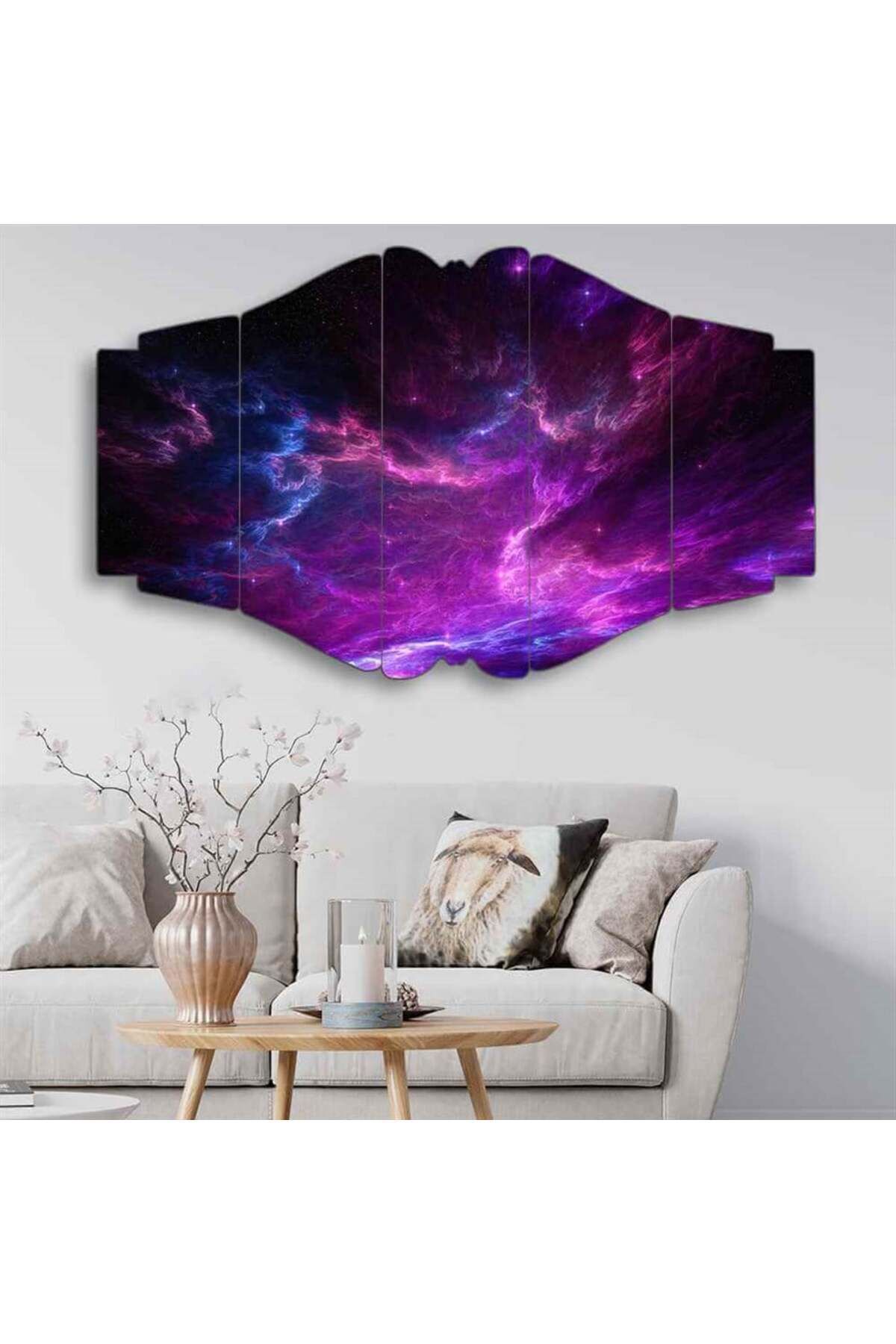 Mor Galaksinin Derinliği - 5 Parçalı Uzay Tablo