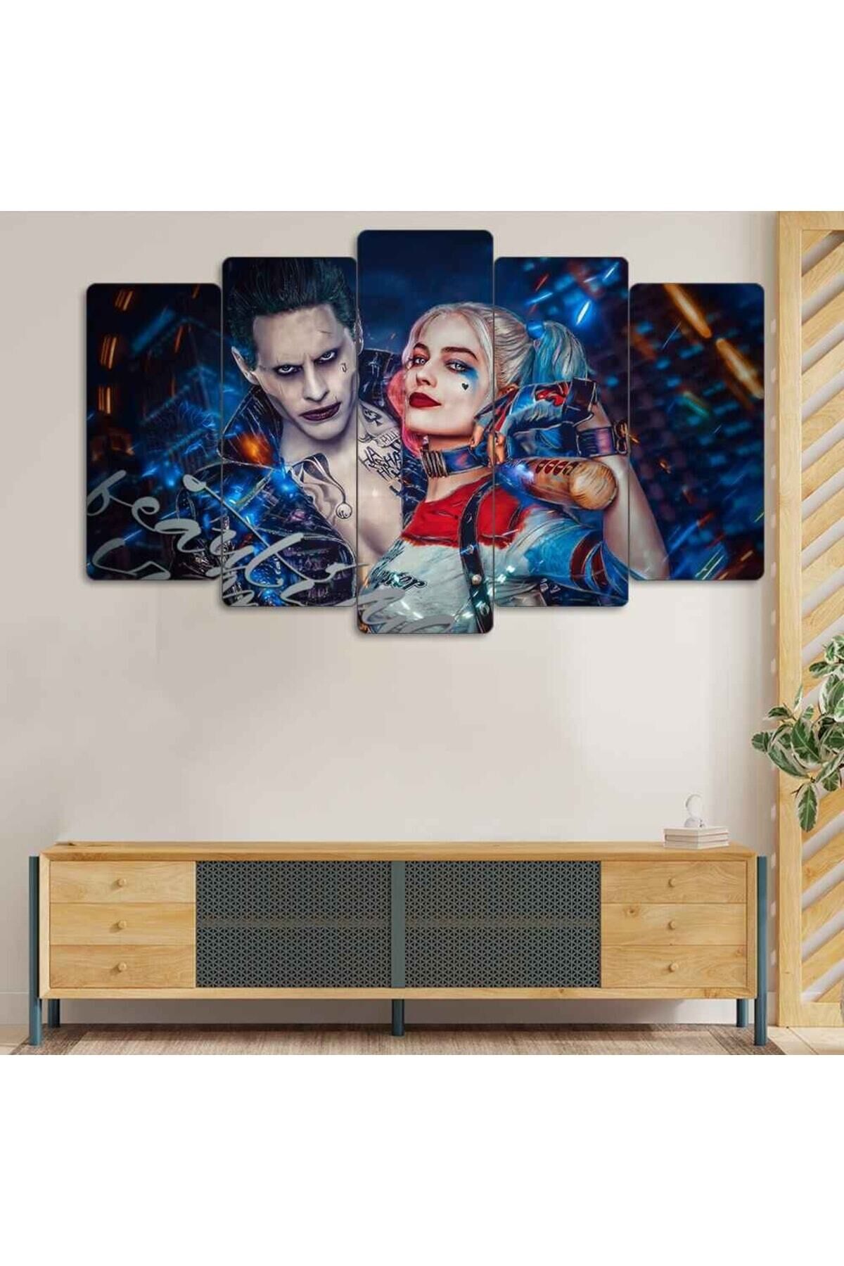 Joker, Harley Quinn - 5 Parçalı Tablo