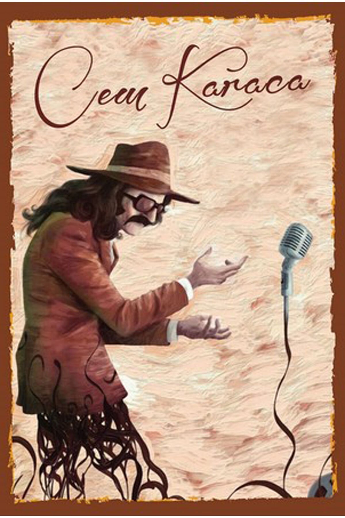 Cem Karaca Tasarımlı Ahşap Poster