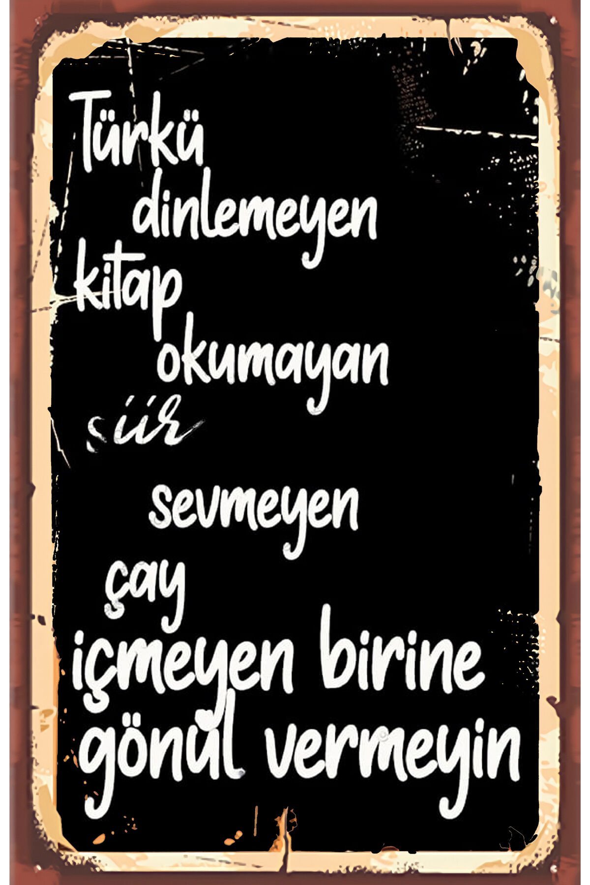 Çay ve Kahve Tasarımlı Ahşap Poster