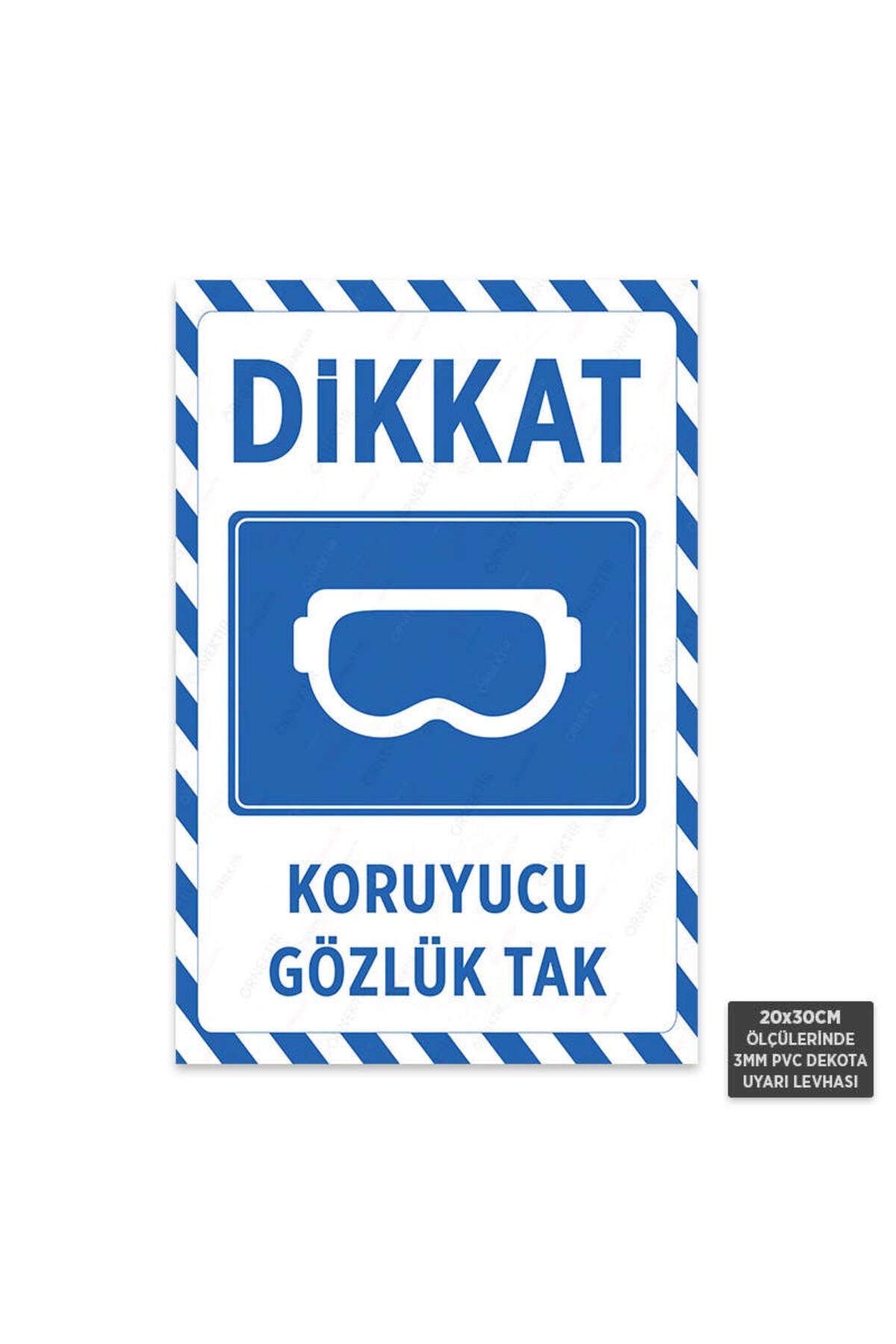 U1018 - Koruyucu Gözlük Tak Dekota Uyarı Levhası (20x30cm)