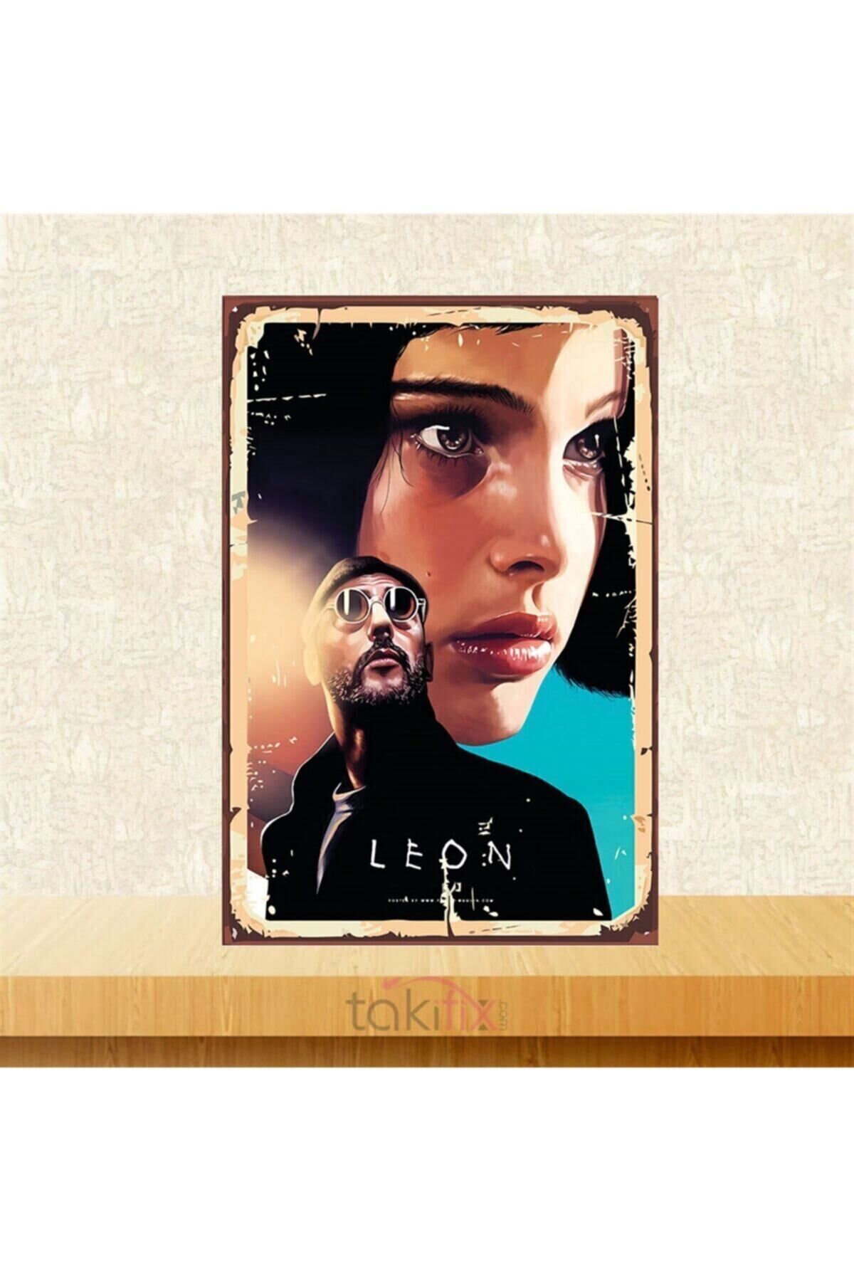 Leon 20-30 Cm Retro Ahşap Poster