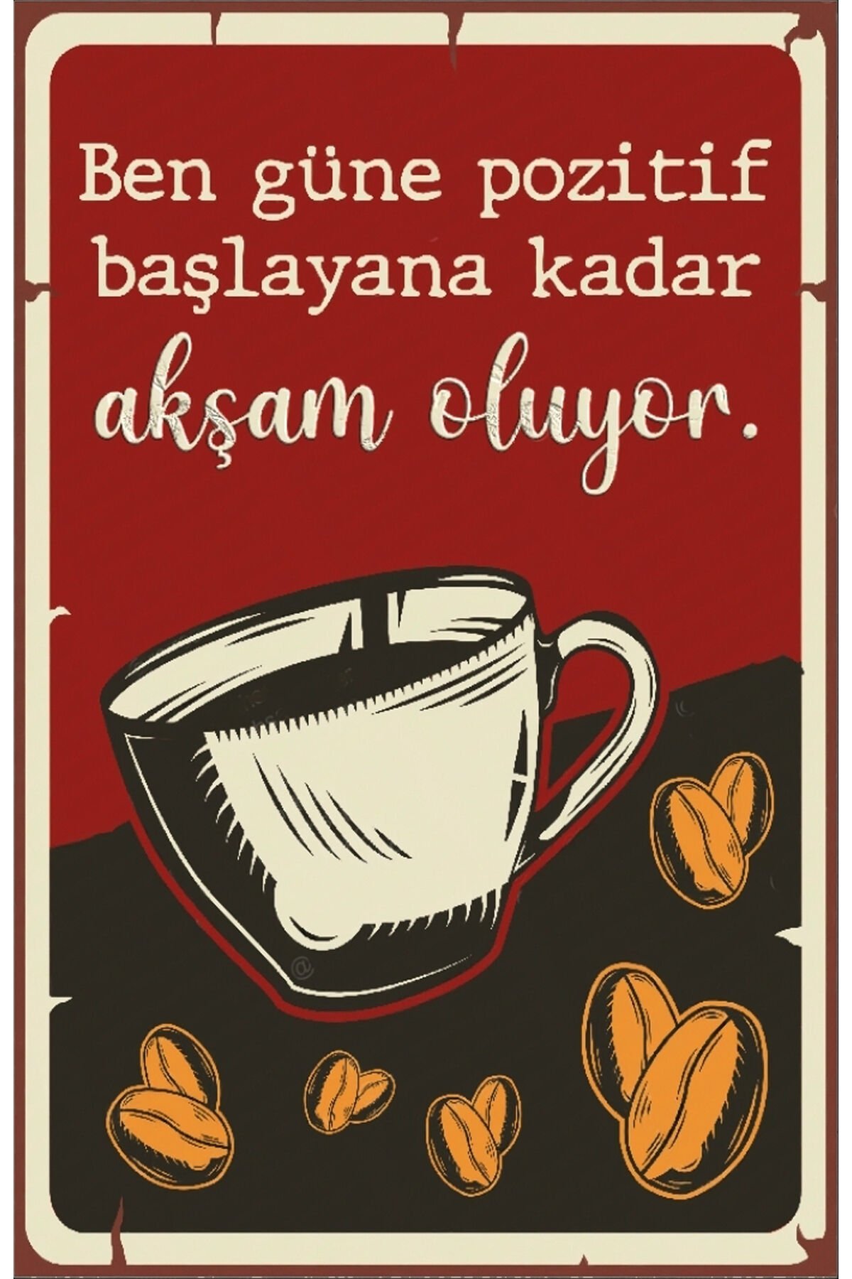 Çay ve Kahve Tasarımlı Ahşap Poster
