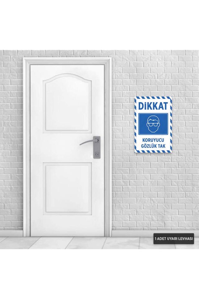 U1060 - Koruyucu Gözlük Tak Dekota Uyarı Levhası (20x30cm)