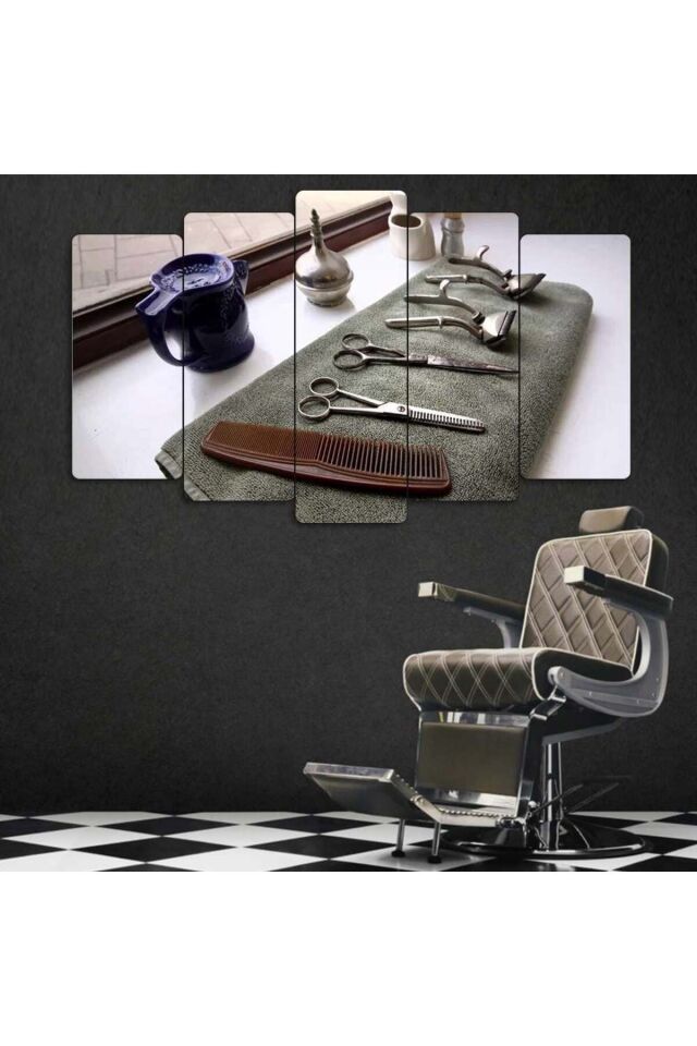 Klasik Ekipmanlar - 5 Parçalı Berber Tablo