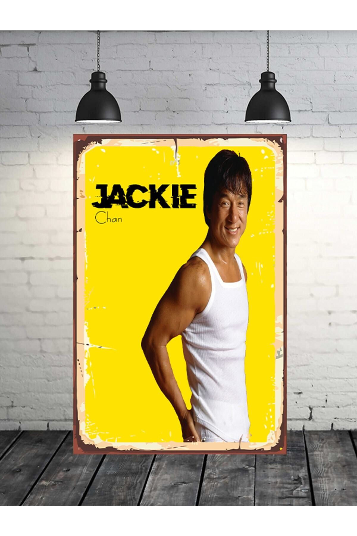 Jackie Chan Tasarımlı 20x30 Cm Retro Ahşap Tablo