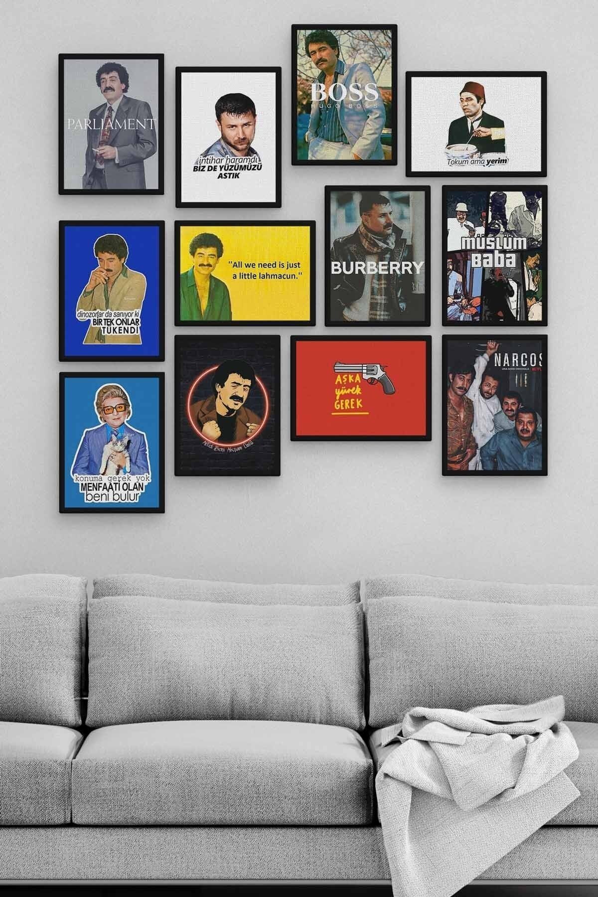 Arabesk 12 Parça Ahşap Mdf Tablo Zlltb372