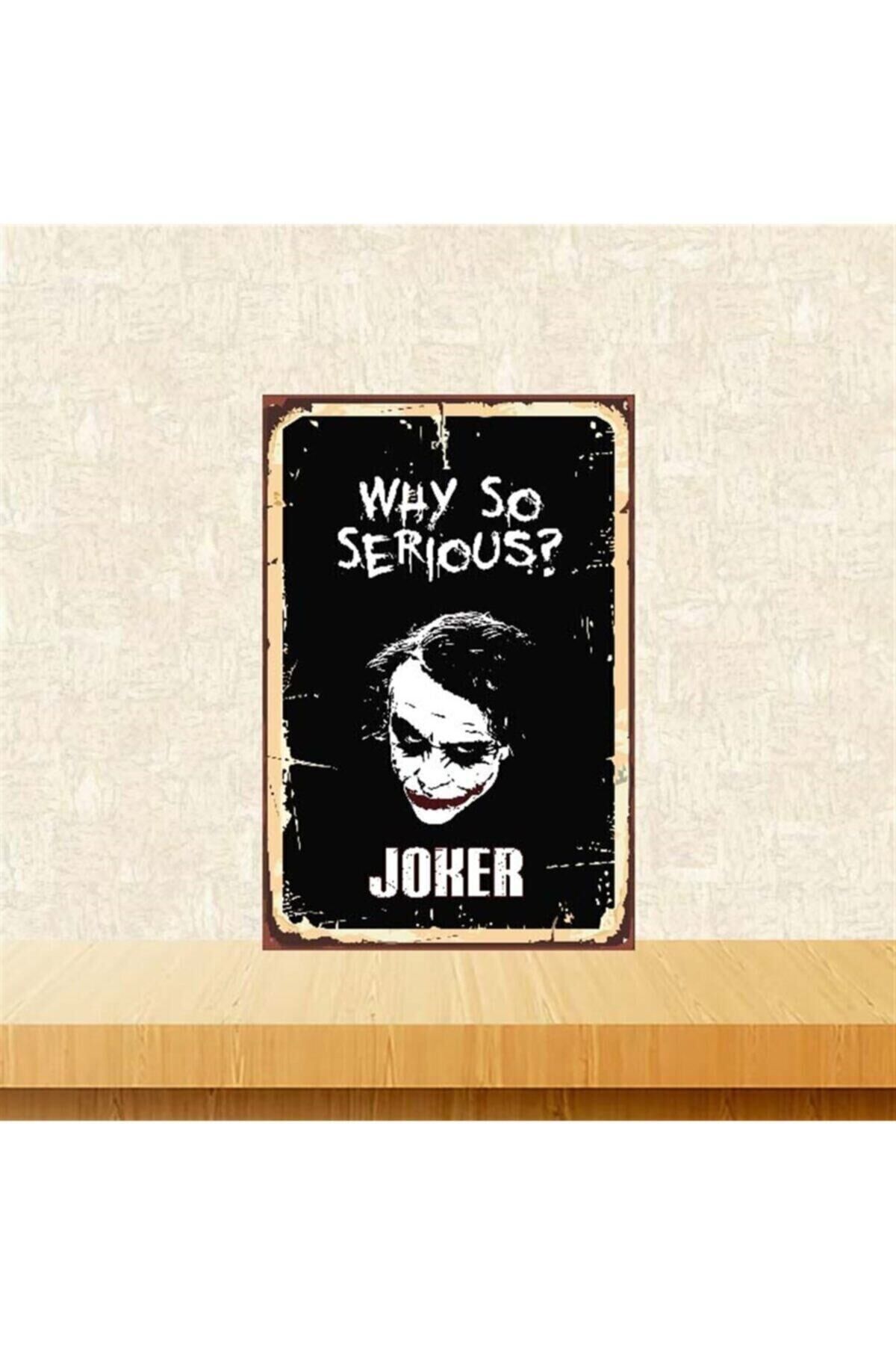 Joker Tasarımlı 20-30 cm Retro Ahşap Poster