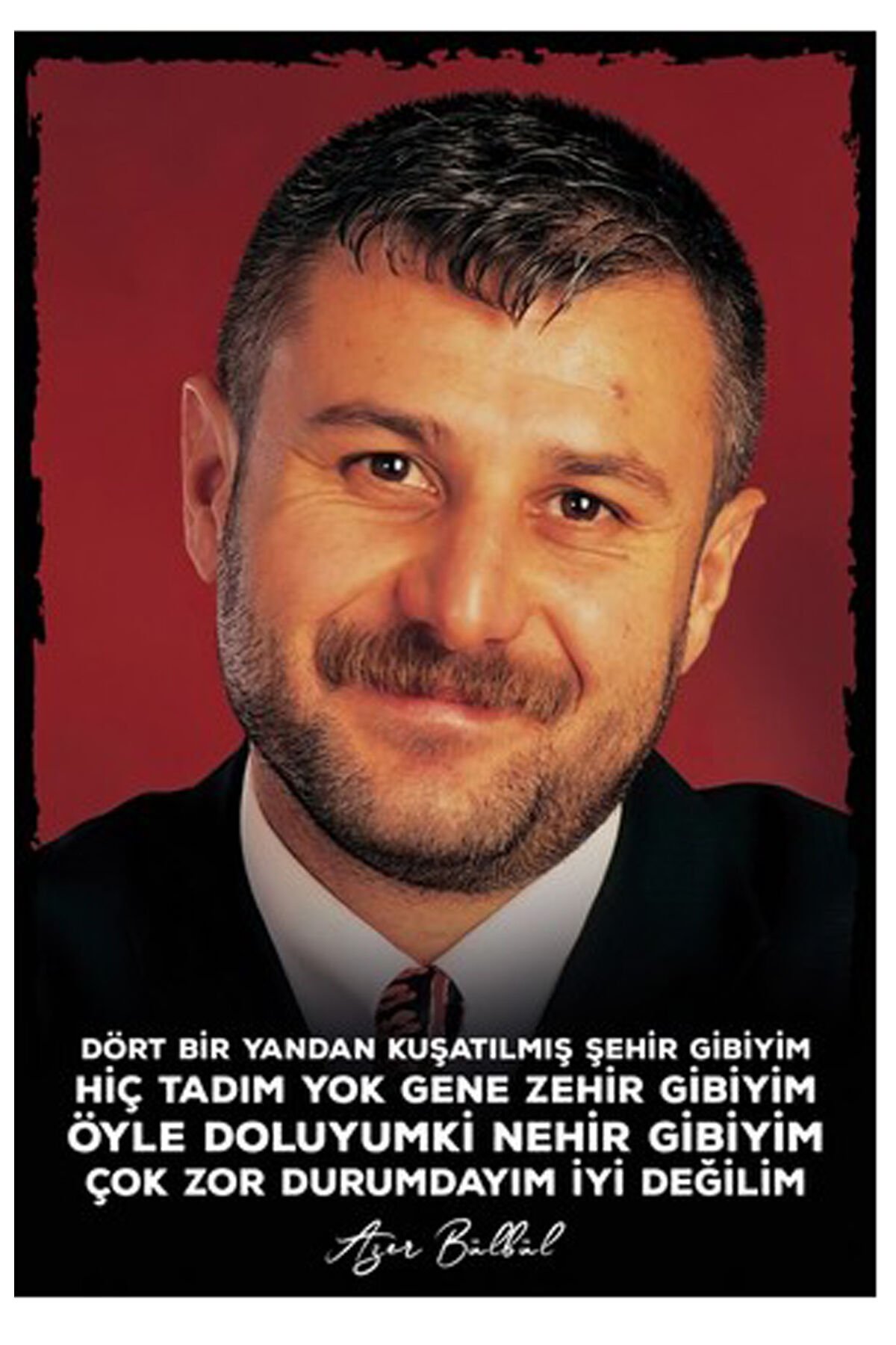 Azer Bülbül Tasarımlı Ahşap Poster