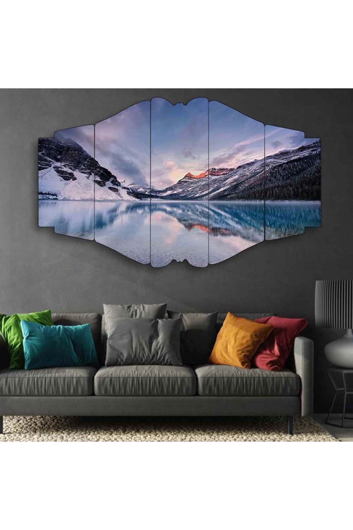 Sessizliğin Yansıması - 5 Parçalı Manzara Tablo