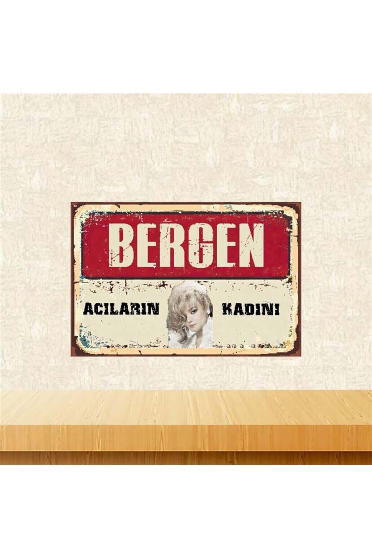 Bergen Acıların Kadını Retro Ahşap Poster 20x30 cm