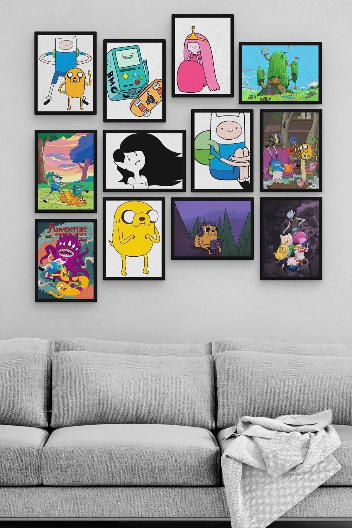 Adventure Time 12 Parça Ahşap Mdf Tablo Zlltb218