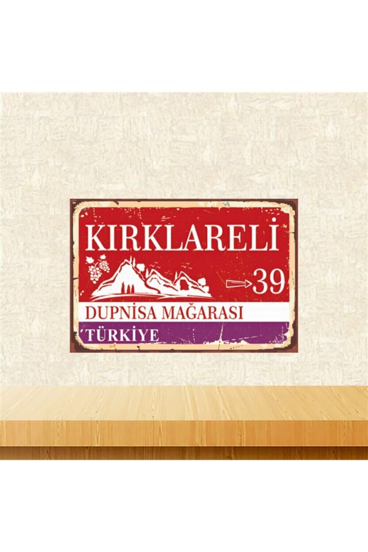 Kırklareli Dupnisa Mağarası 20-30 Cm Retro Ahşap Tablo Tkfx5787