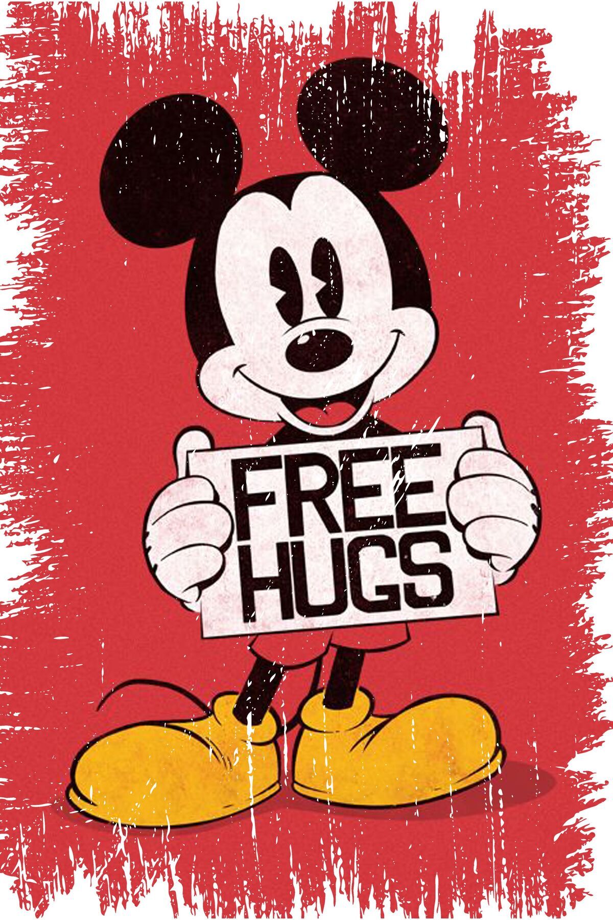 Mickey Mouse Tasarımlı Ahşap Poster