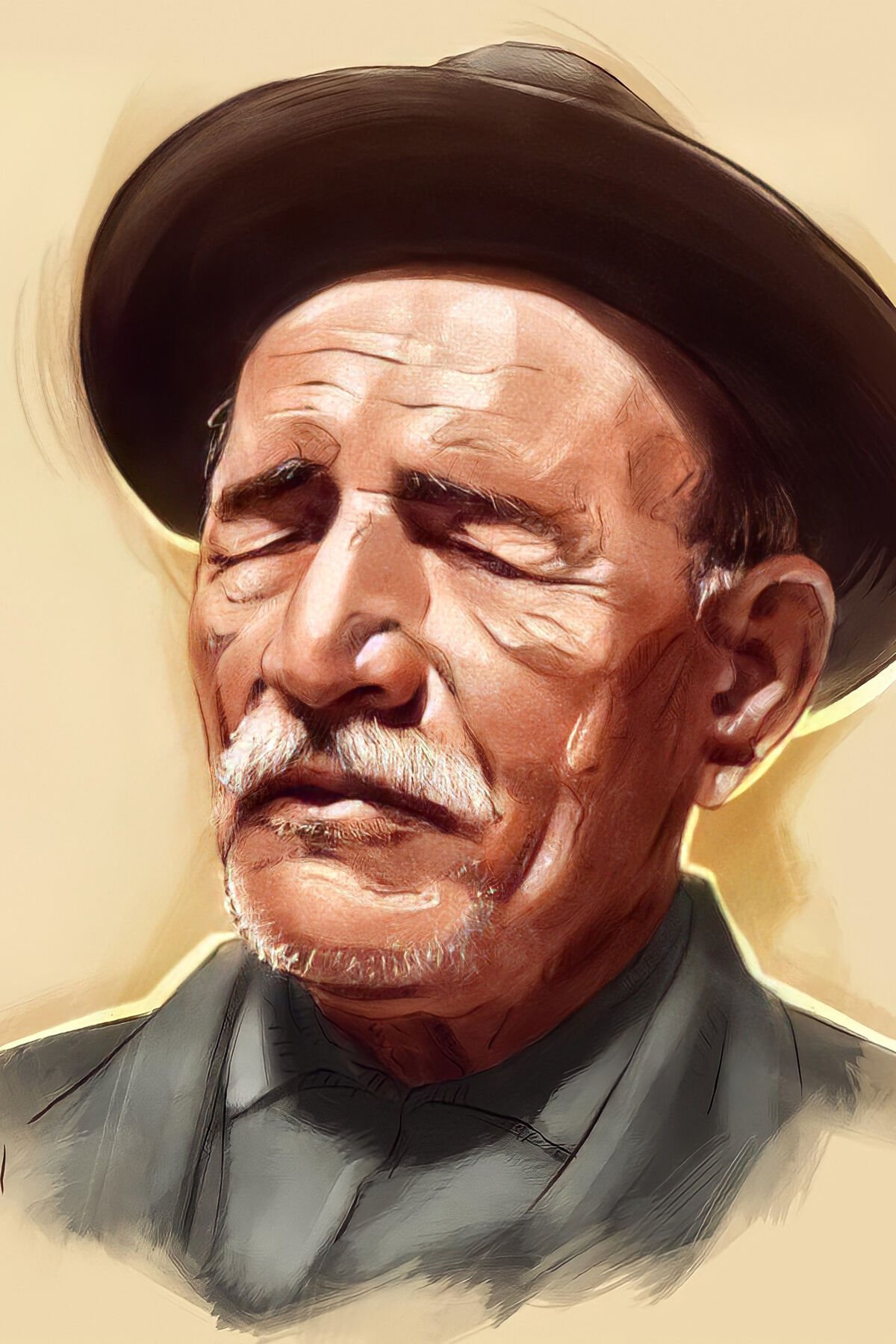 Aşık Veysel Tasarımlı Ahşap Poster