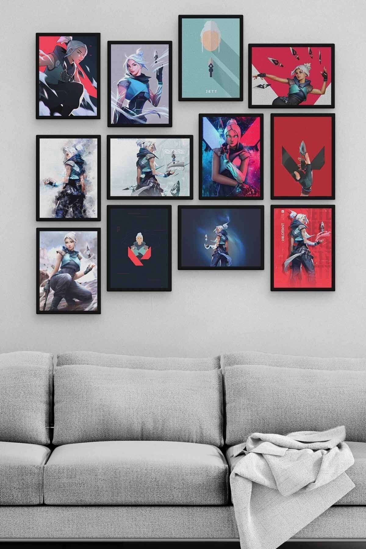 Jett 12 Parça Ahşap Mdf Tablo Zlltb206