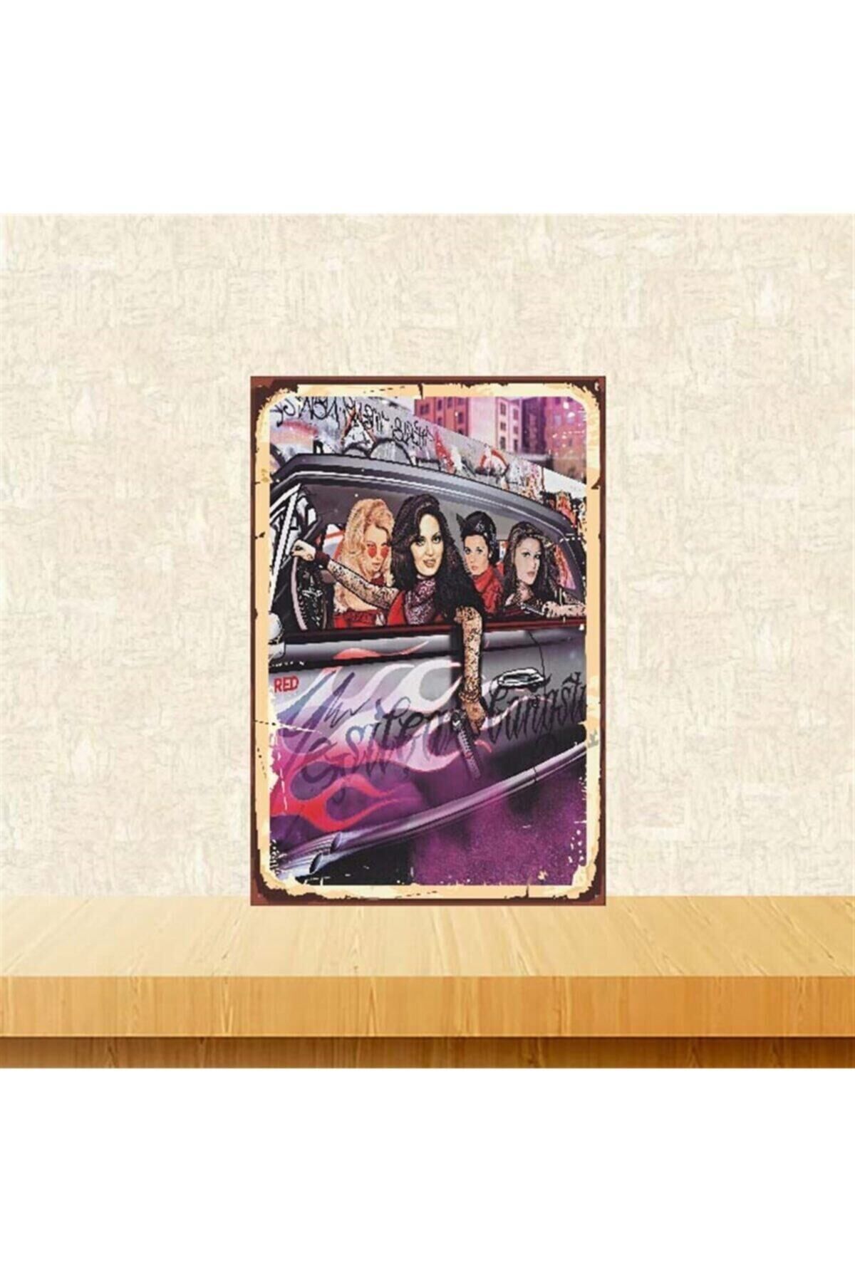 Yeşilçam Gangsta 20-30 cm Retro Ahşap Poster Tkfx4067