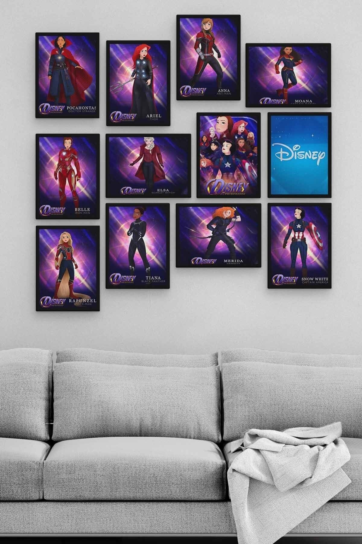 Prenses 12 Parça Ahşap Mdf Tablo Zlltb419