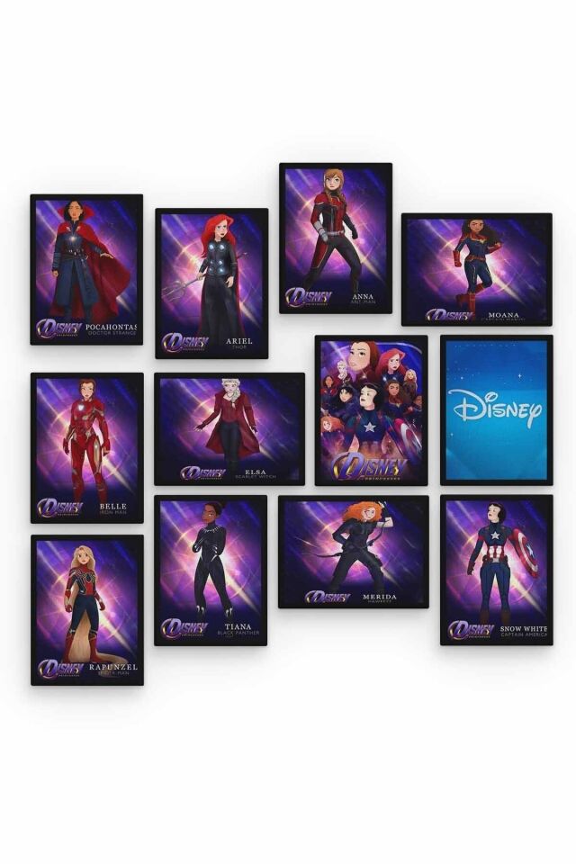 Prenses 12 Parça Ahşap Mdf Tablo Zlltb419