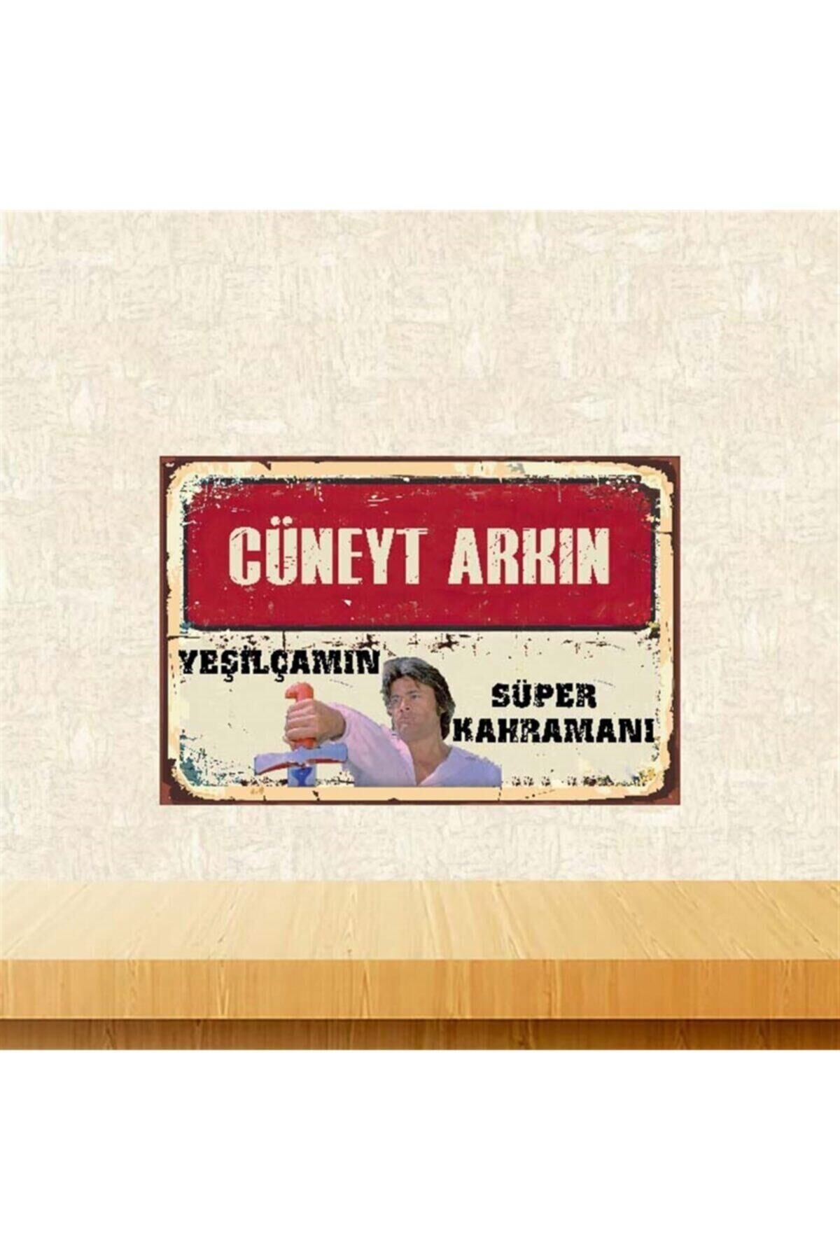 Cüneyt Arkın Yeşilçamın Süper Kahramanı 20-30 Cm Retro Ahşap Poster