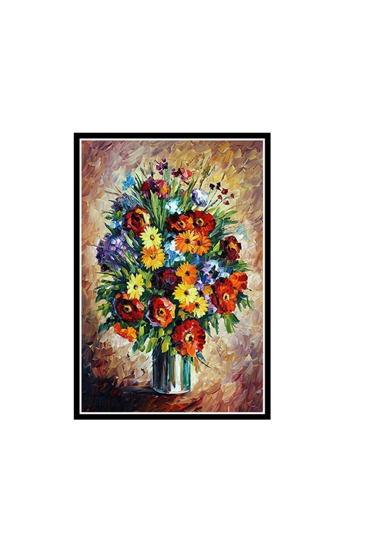 Çiçek Tasarımlı 20x30 cm Retro Ahşap Poster