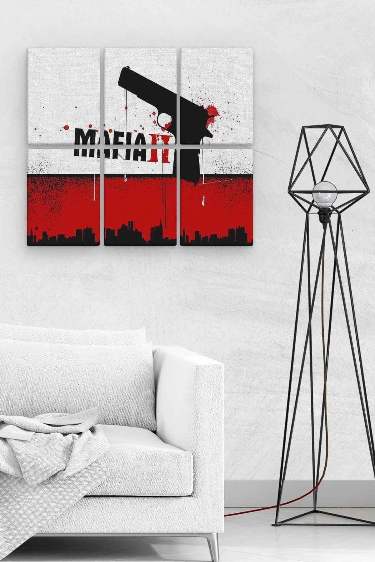 Mafia 6 Parça Ahşap Mdf Tablo Nhl1294