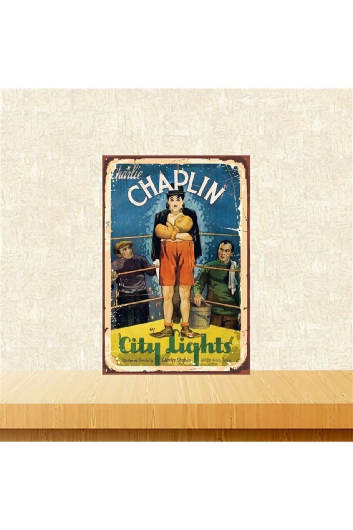 Chaplin Ring 20-30 Cm Retro Ahşap Tablo Tkfx5206